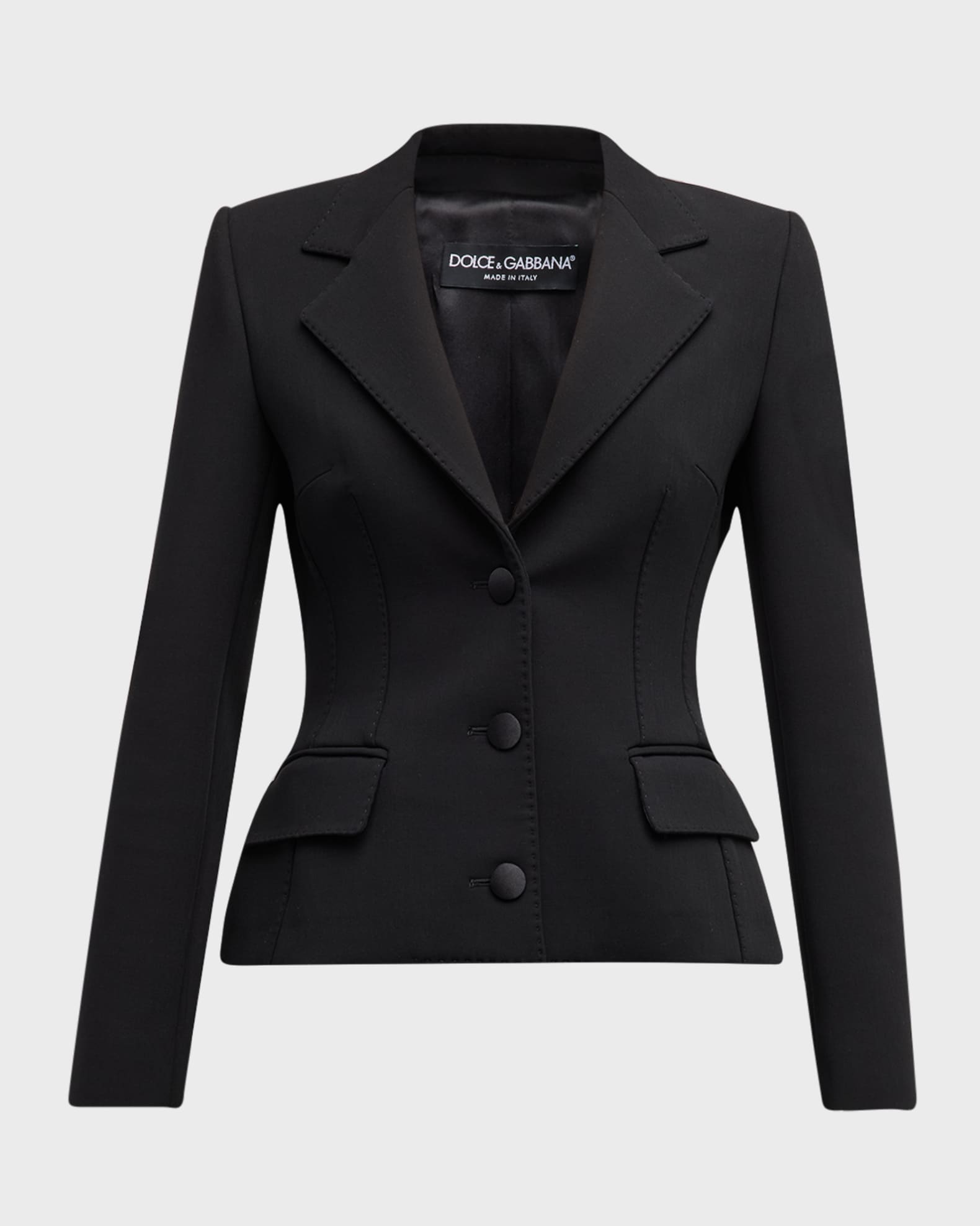 Dolce&Gabbana Topstitch Structured Single-Breasted Jacket