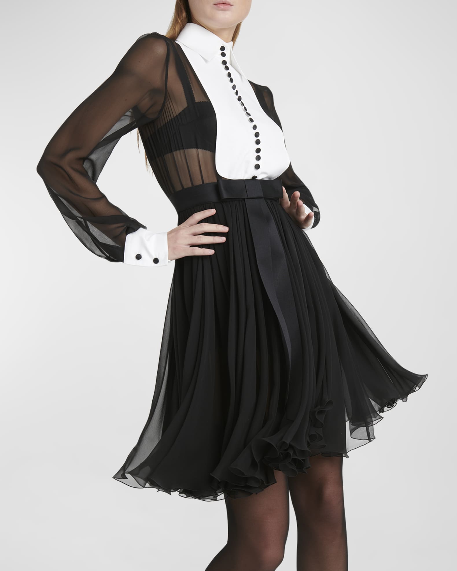 Classic bib shirtdress