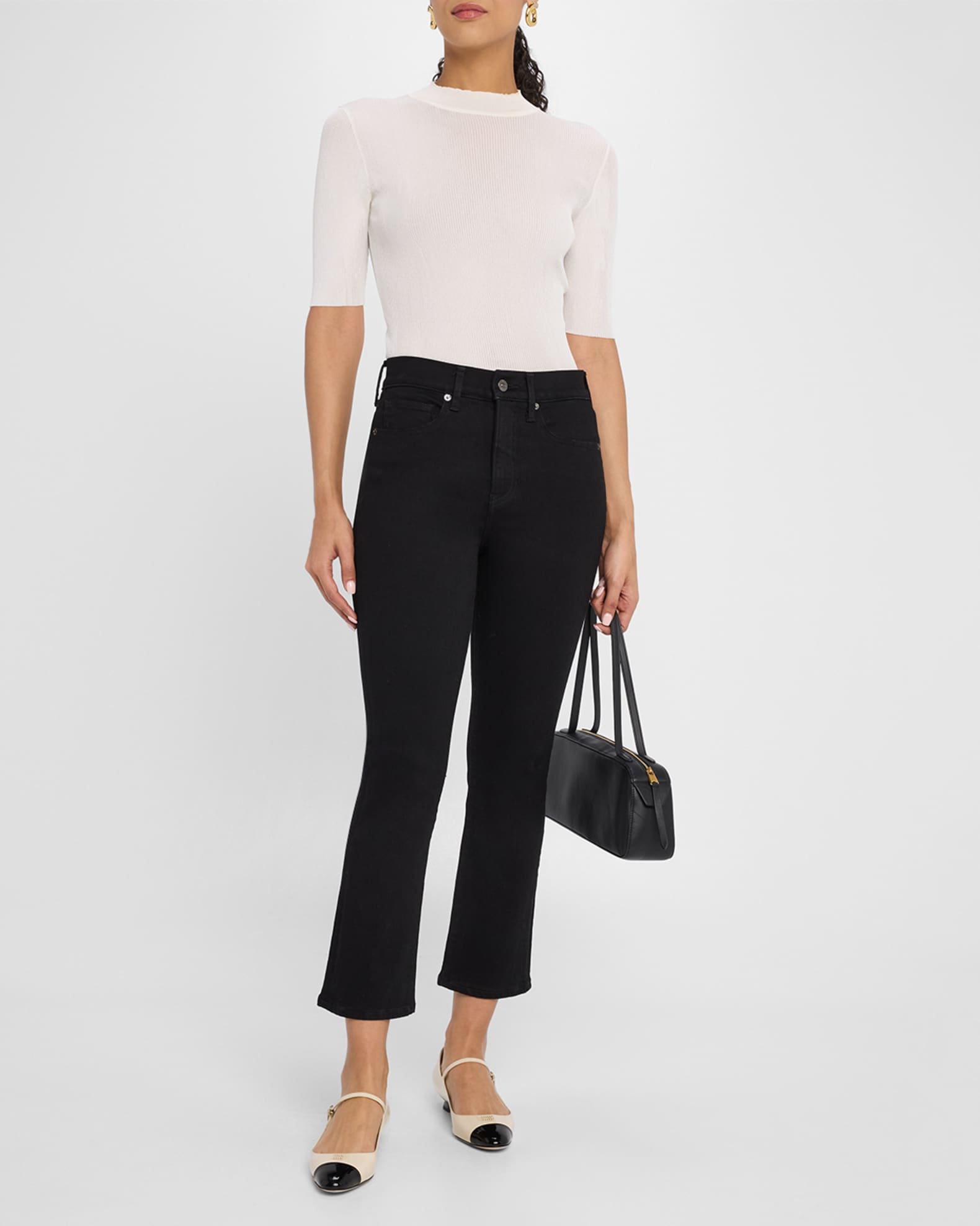 Carly Kick-Flare Crop Jeans