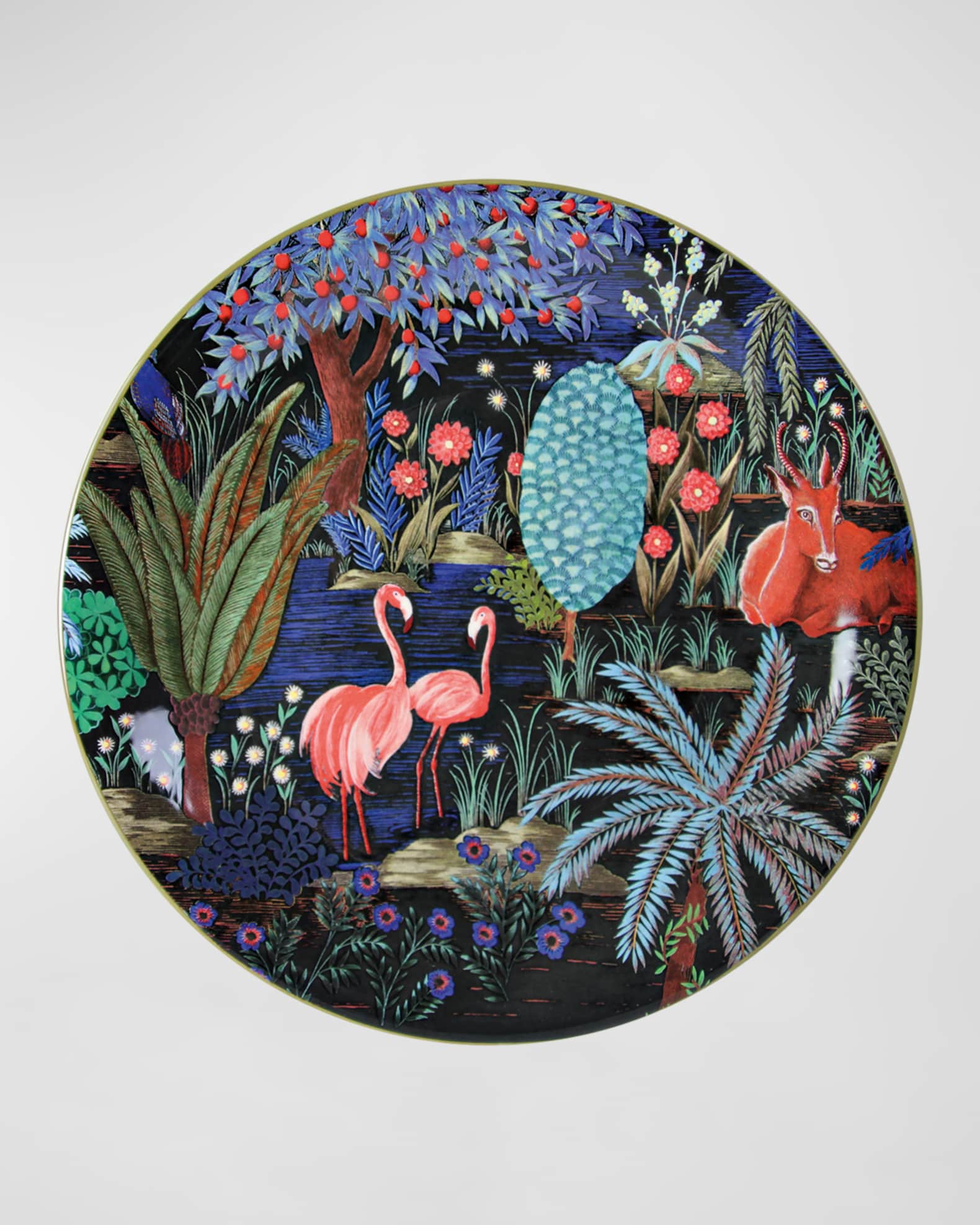 Gien Le Jardin du Palais Assorted Dessert Plates, Set of 4 Neiman Marcus