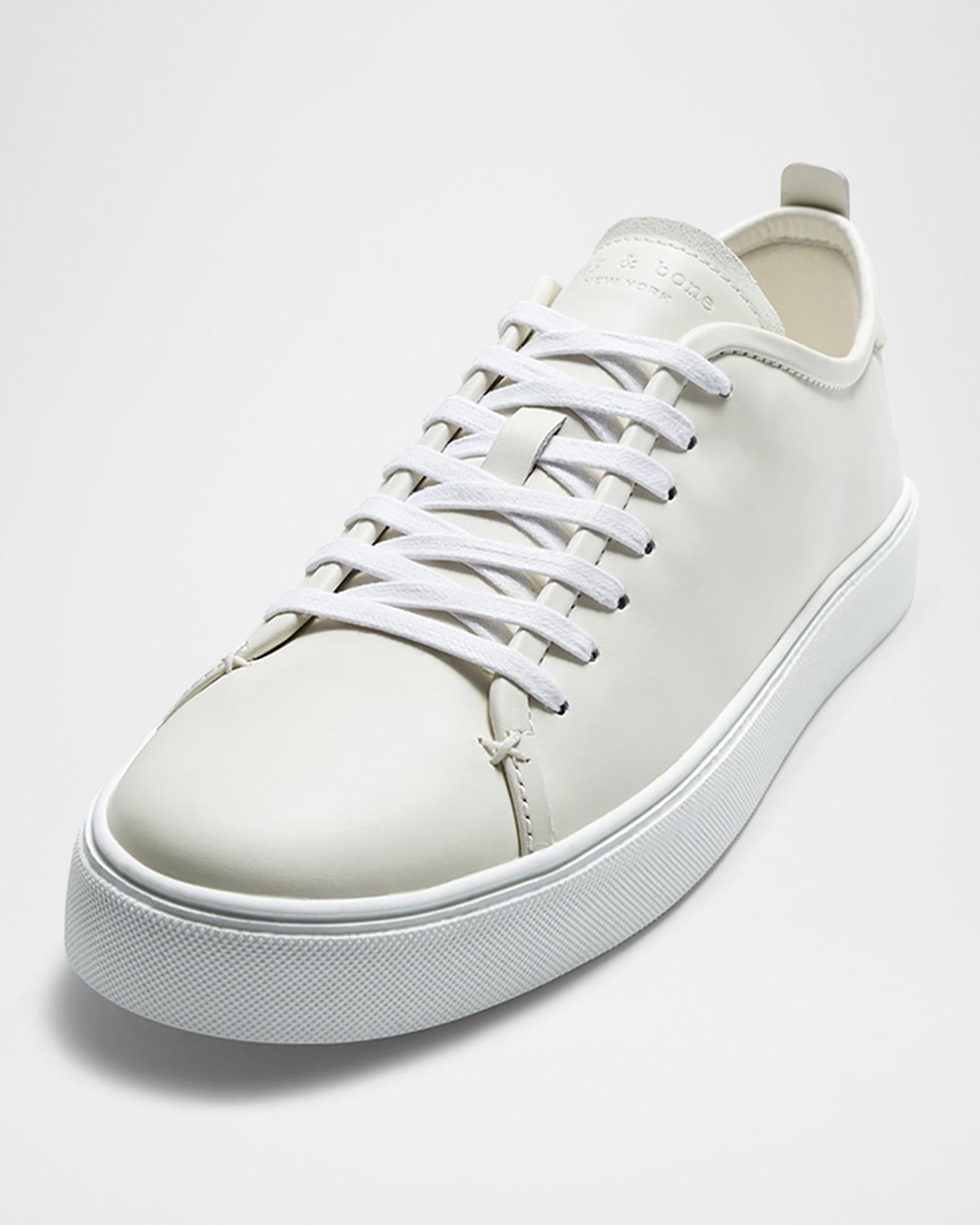 Rag & Bone Shoes Size 37.5 White Low Top Leather Sneakers Casual Lace Up S000063 Rag & Bone Men main image 2