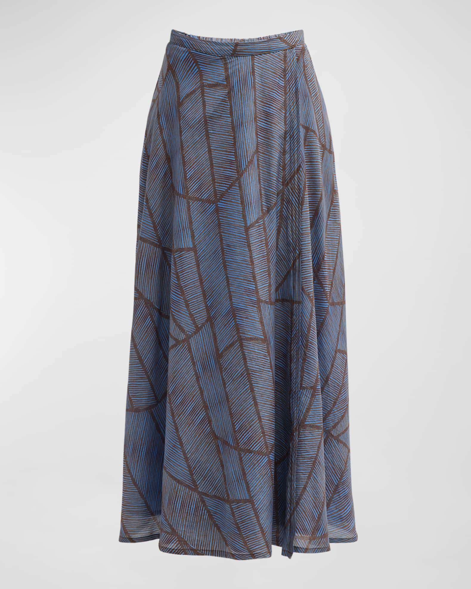 MADEN Yellow A-Line Maxi Skirt Drawstring