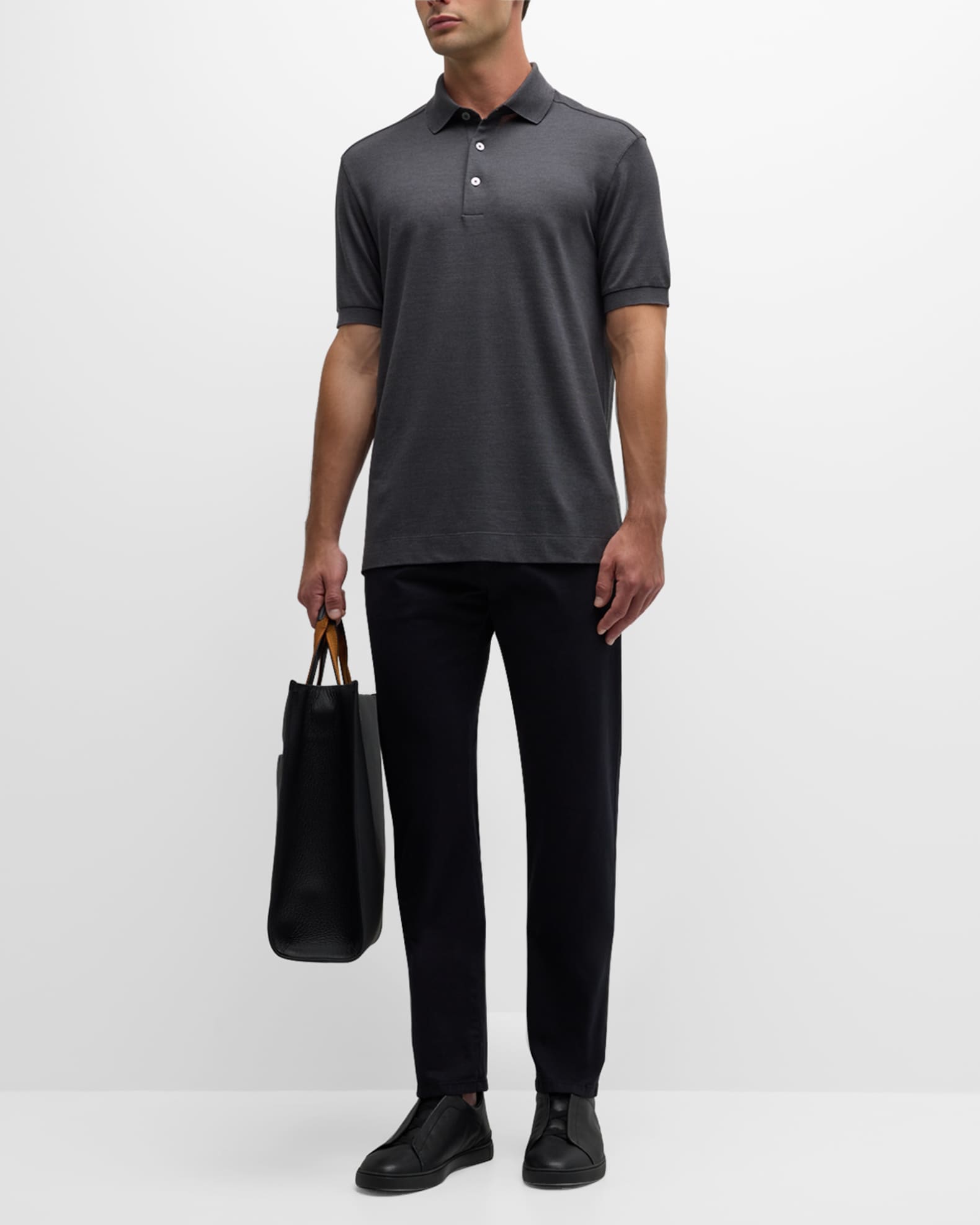 Cotton silk polo discount
