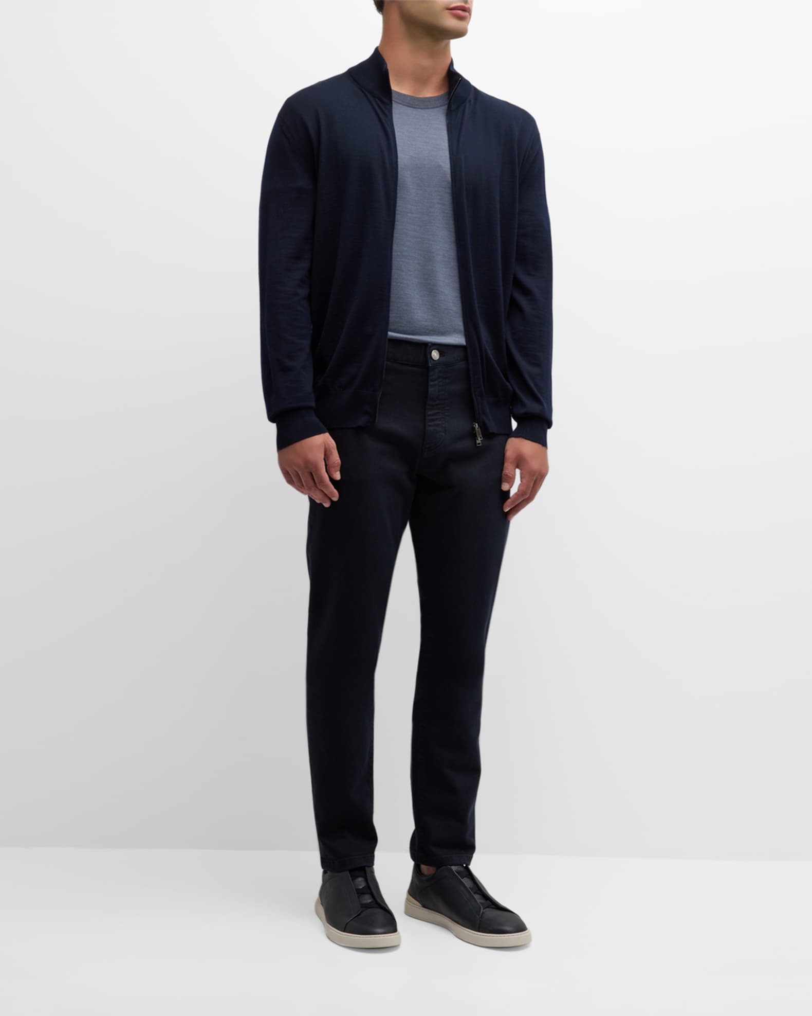 Men's High-Performance Wool Full-Zip Sweater 1