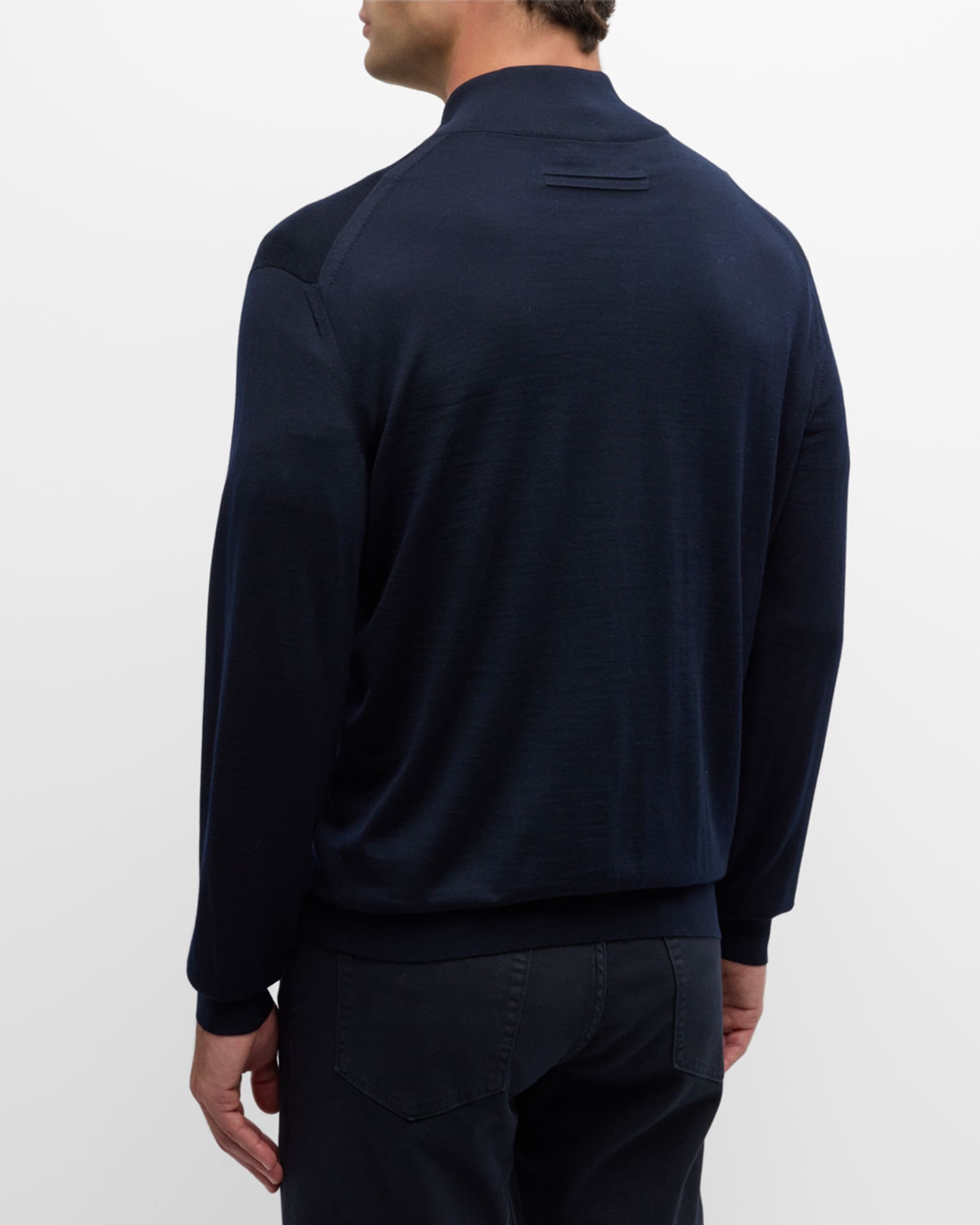 ZEGNA Men's High-Performance Wool Full-Zip Sweater | Neiman