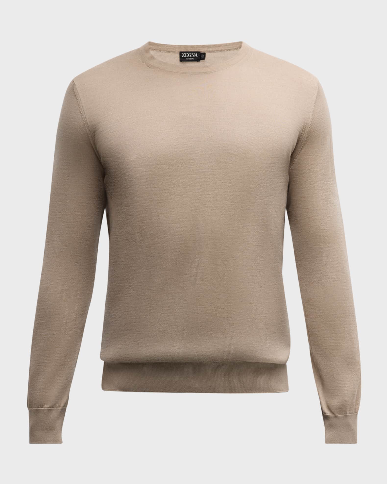 Men's Cashseta Cashmere and Silk Crewneck Sweater 0