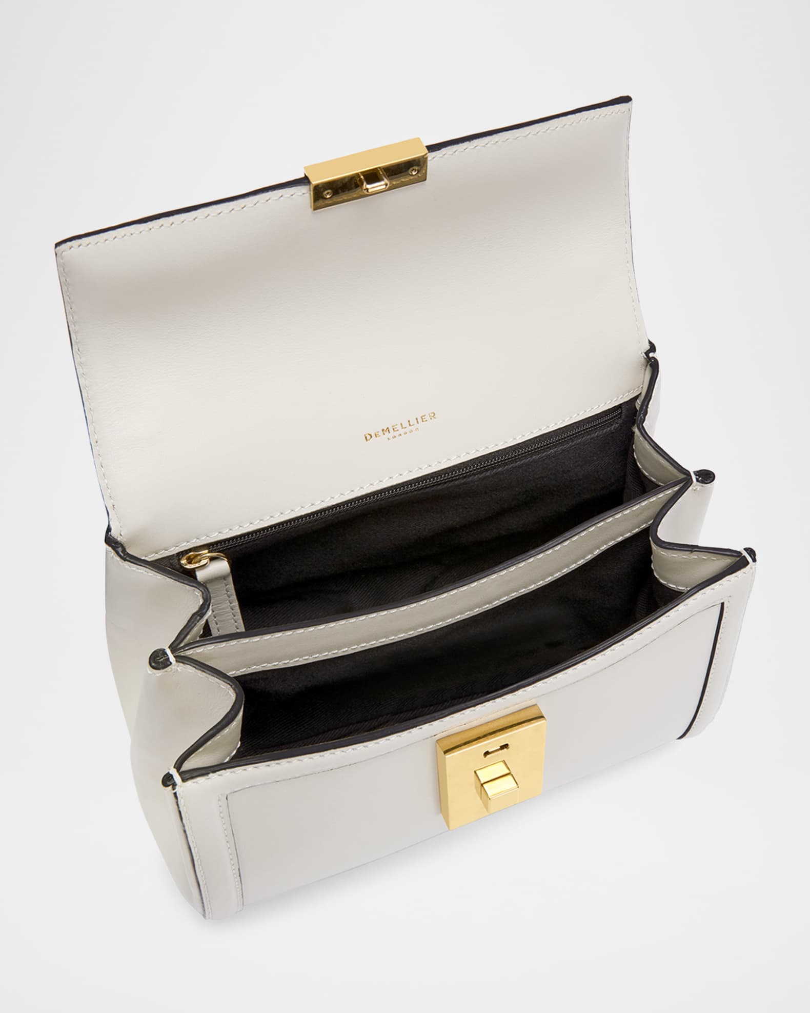 送関込み ★DEMELLIER★ The Paris トップ ハンドル バッグ The Paris | Black Smooth | DeMellier