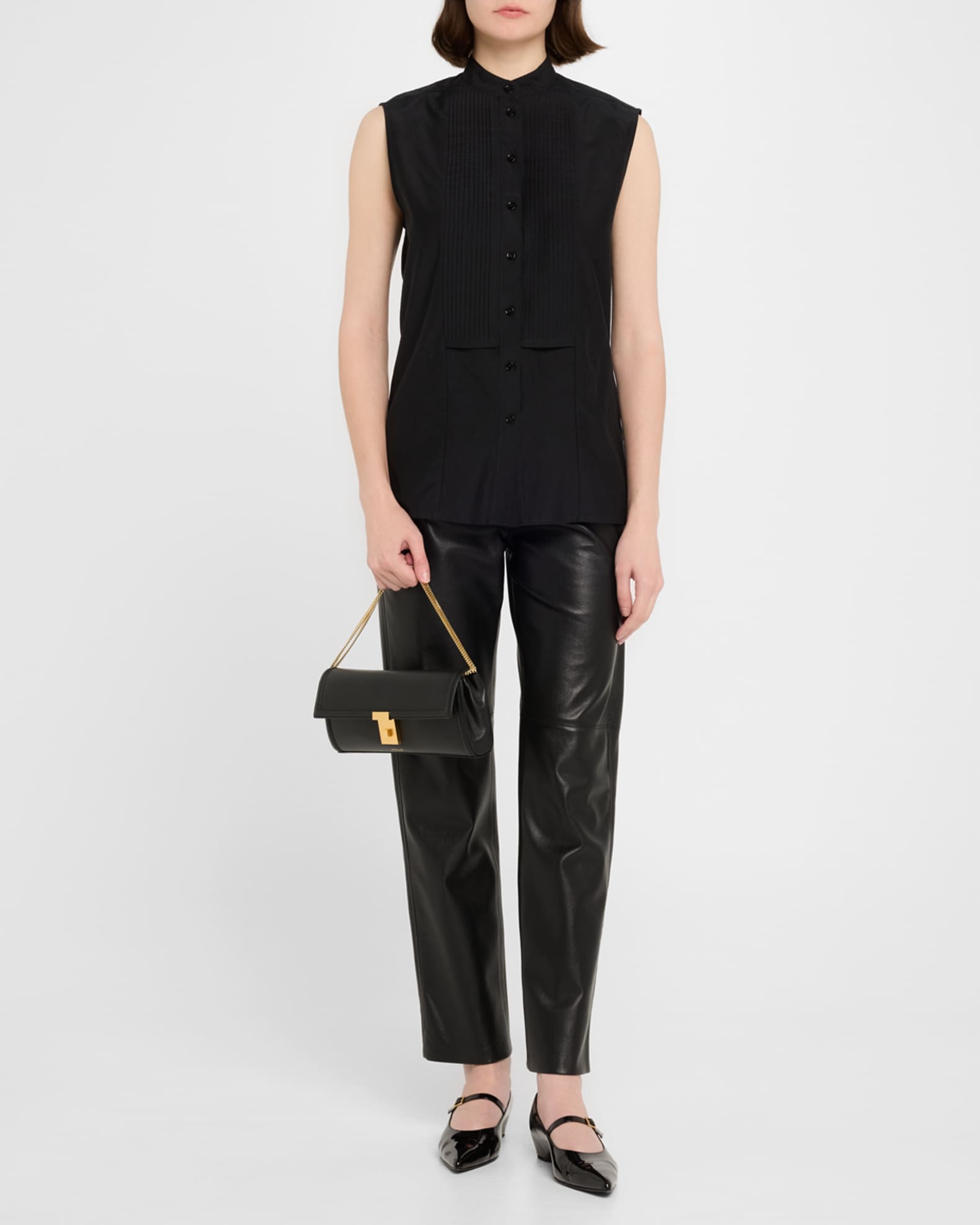 DeMellier The Paris Flap Leather Clutch Bag | Neiman Marcus