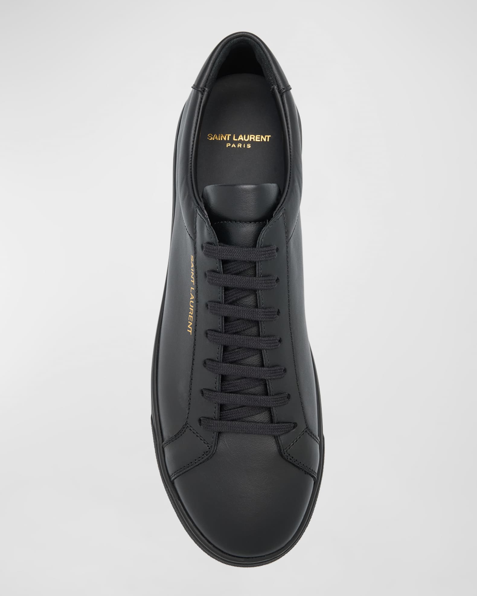 Saint Laurent Men's Andy Leather Low-Top Sneakers | Neiman