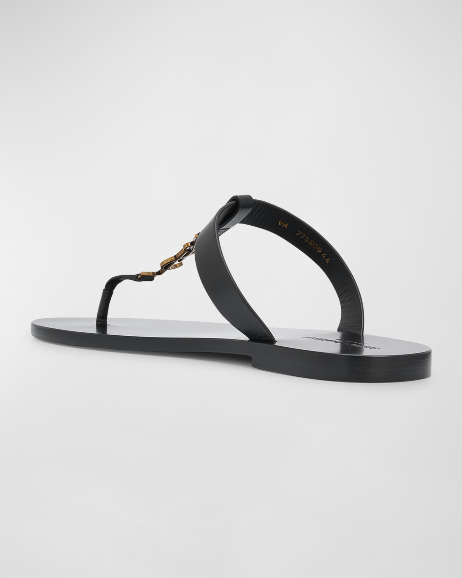 サンダル・ミュール Saint Laurent Pepe Sandals Saint Laurent Men's Pepe 05 YSL Slide Sandals in Leather