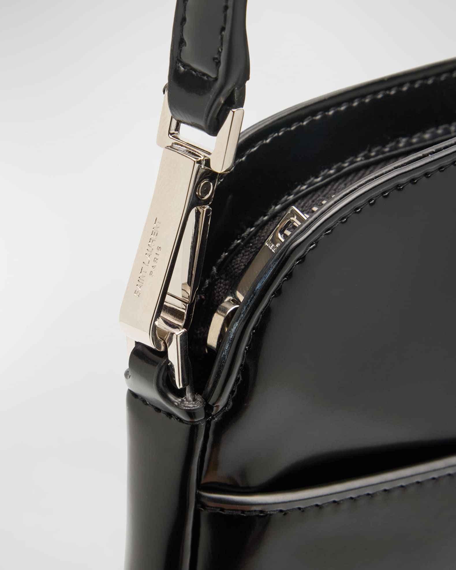 Saint Laurent Men's Mini Crossbody Bag in Brushed Leather