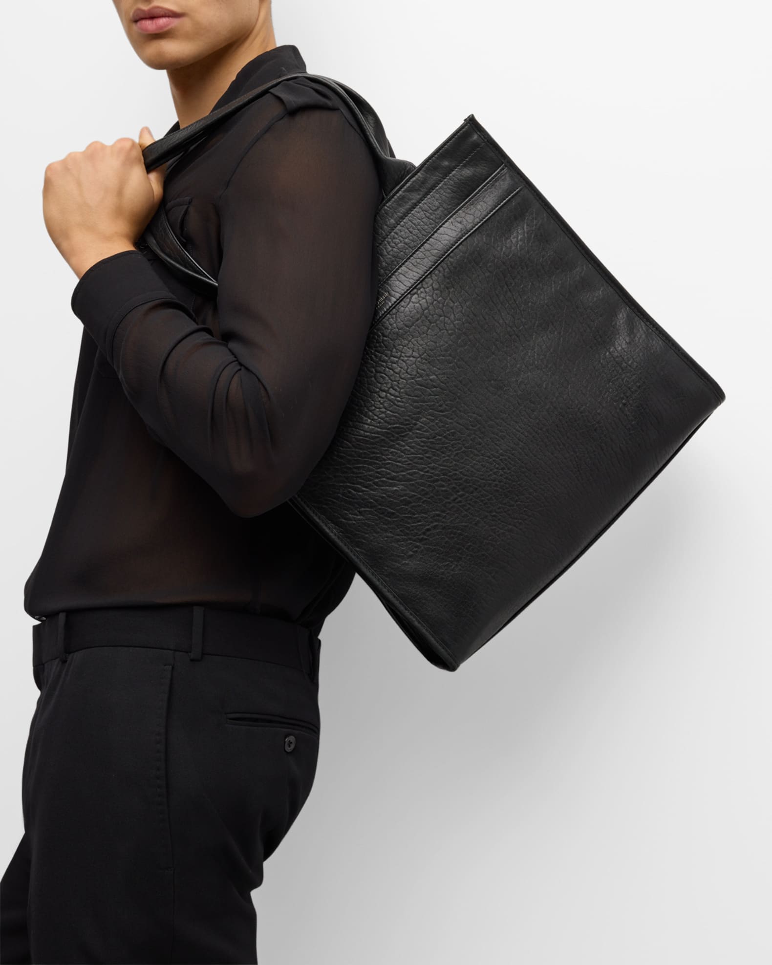 Cos leather tote bag clearance