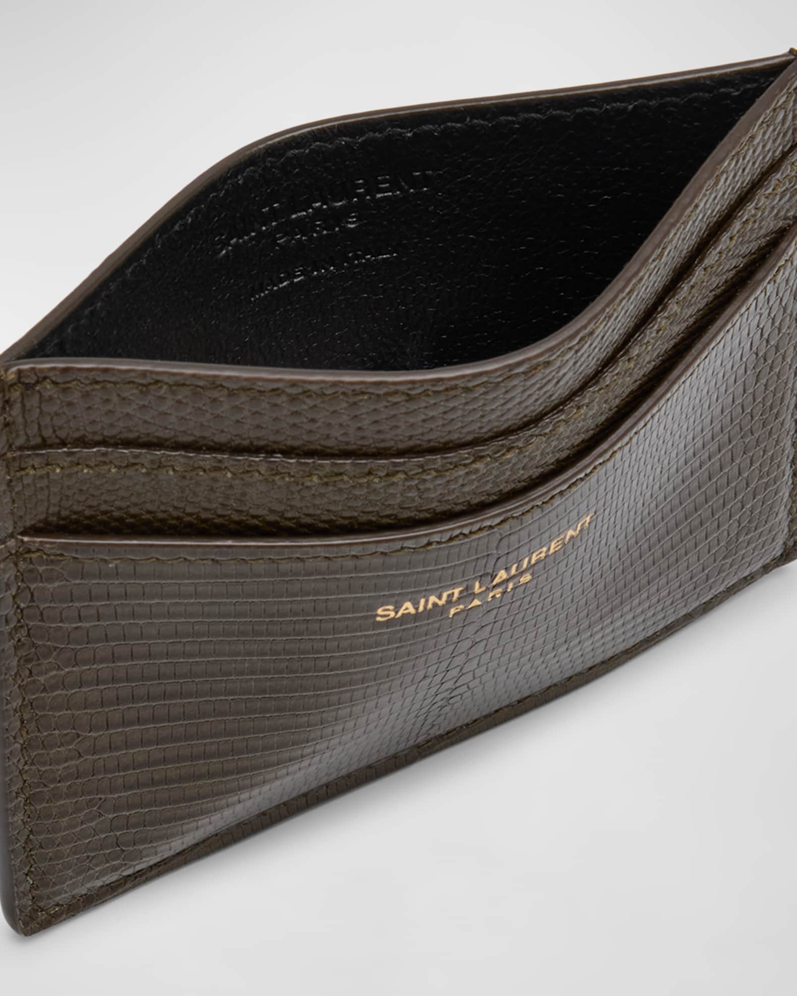 Mens card holder saint laurent 2025