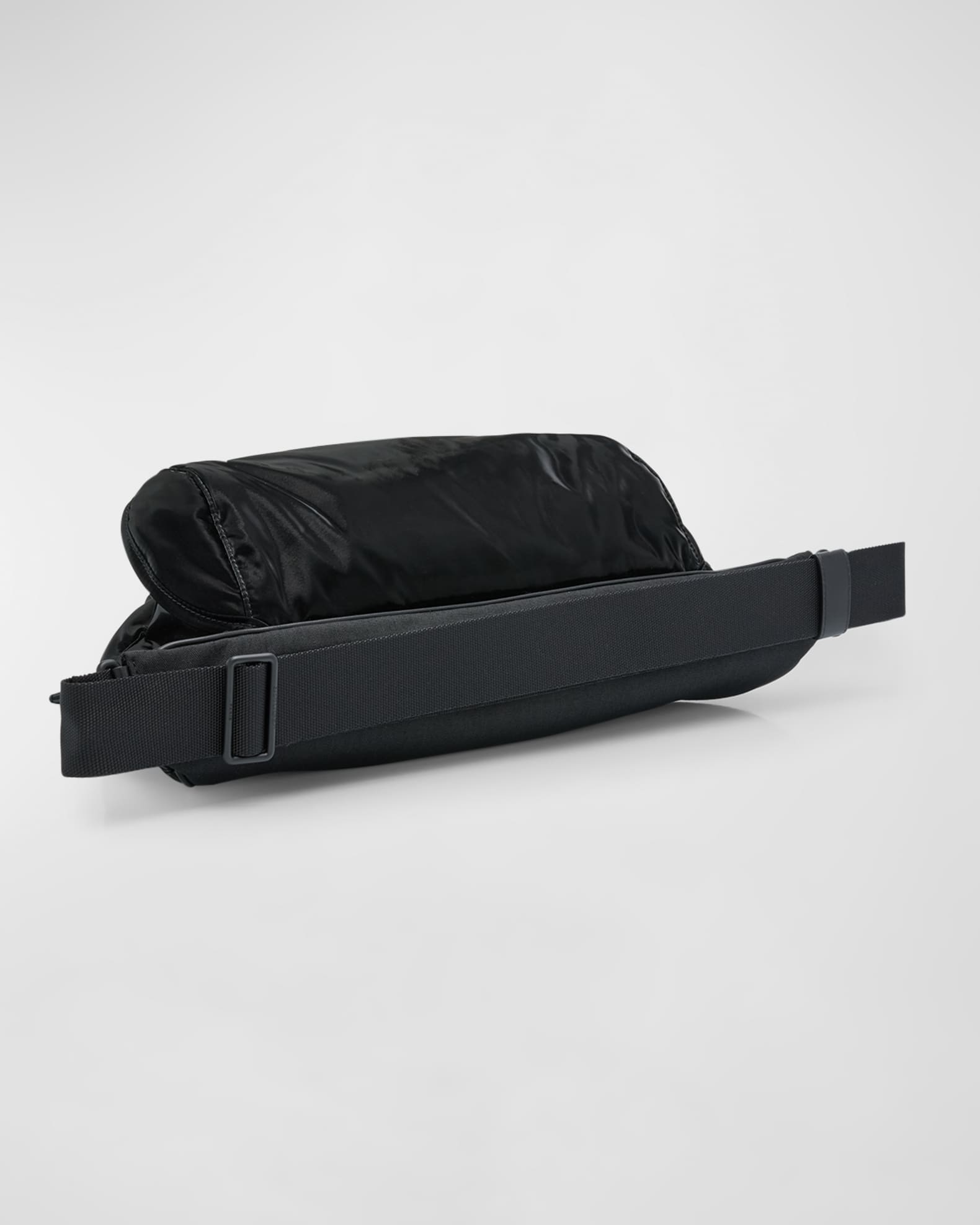 Saint Laurent Men's Logo Crossbody Bag in Silktech Canvas