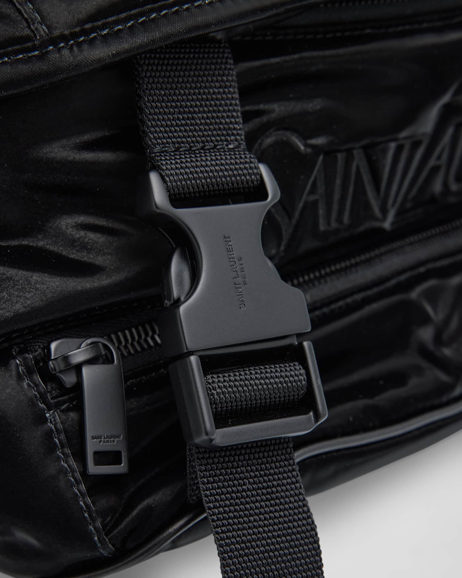 Saint Laurent正規品/送料関税込み canvas ロゴ shoulder bag SAINT LAURENT Monogramme leather-trimmed printed canvas