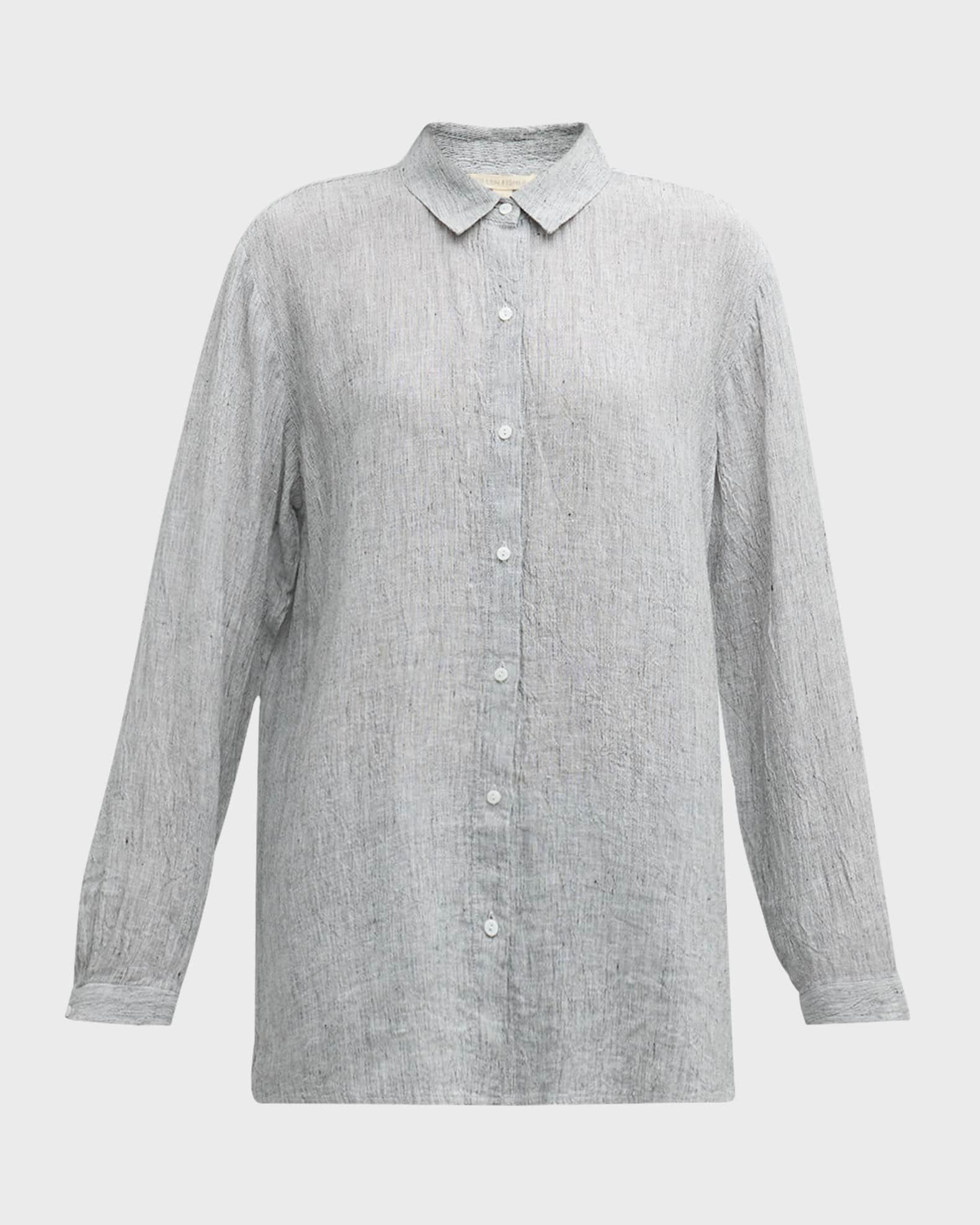 Striped Button Down Organic Linen Shirt