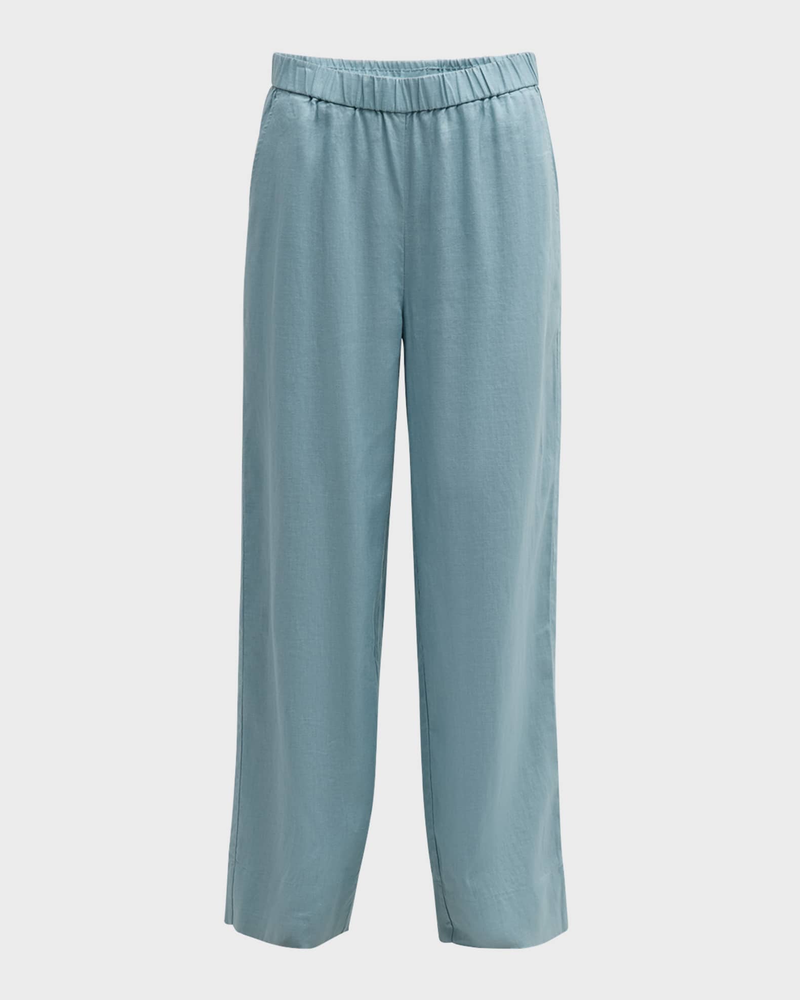 Eileen Fisher Petite Straight-Leg Organic Linen Pants