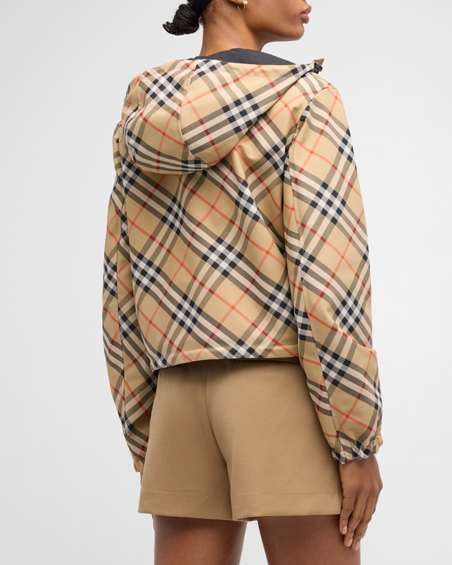 Burberry Check EKD Hooded Reversible Jacket | Neiman Marcus Burberry Check EKD Hooded Reversible Jacket | Neiman Marcus