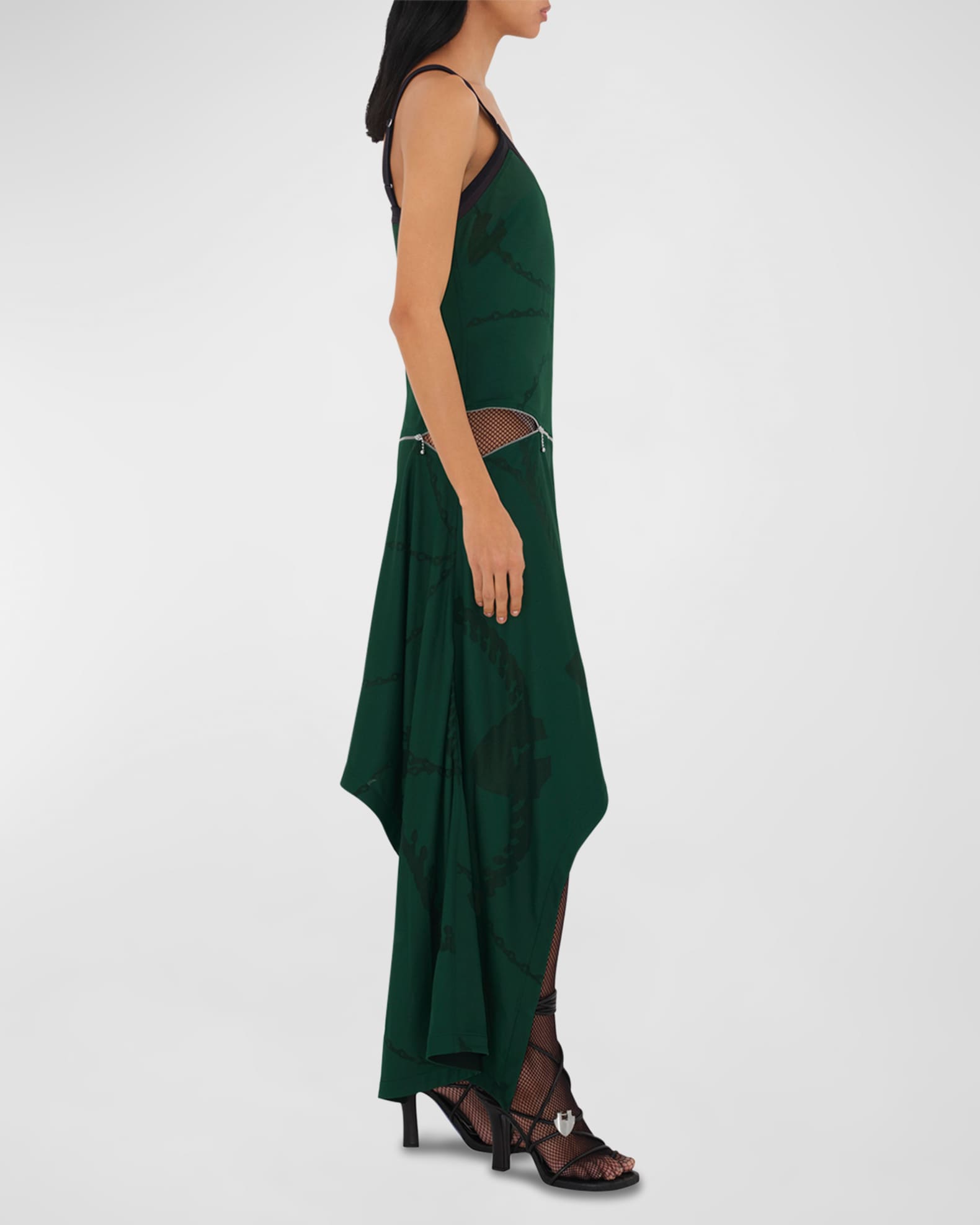 Chain print midi dress store