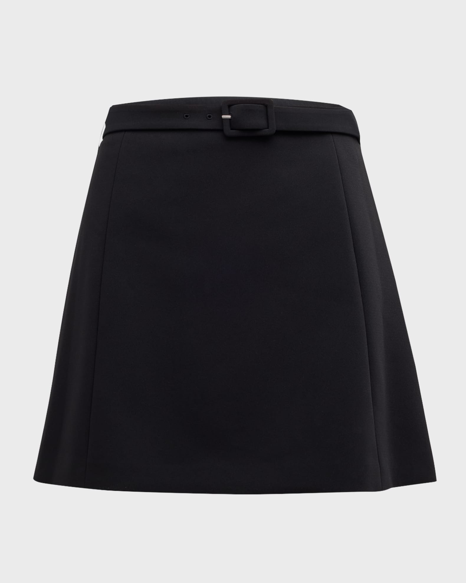 Theory Tailored Crepe A-Line Mini Skirt | Neiman Marcus