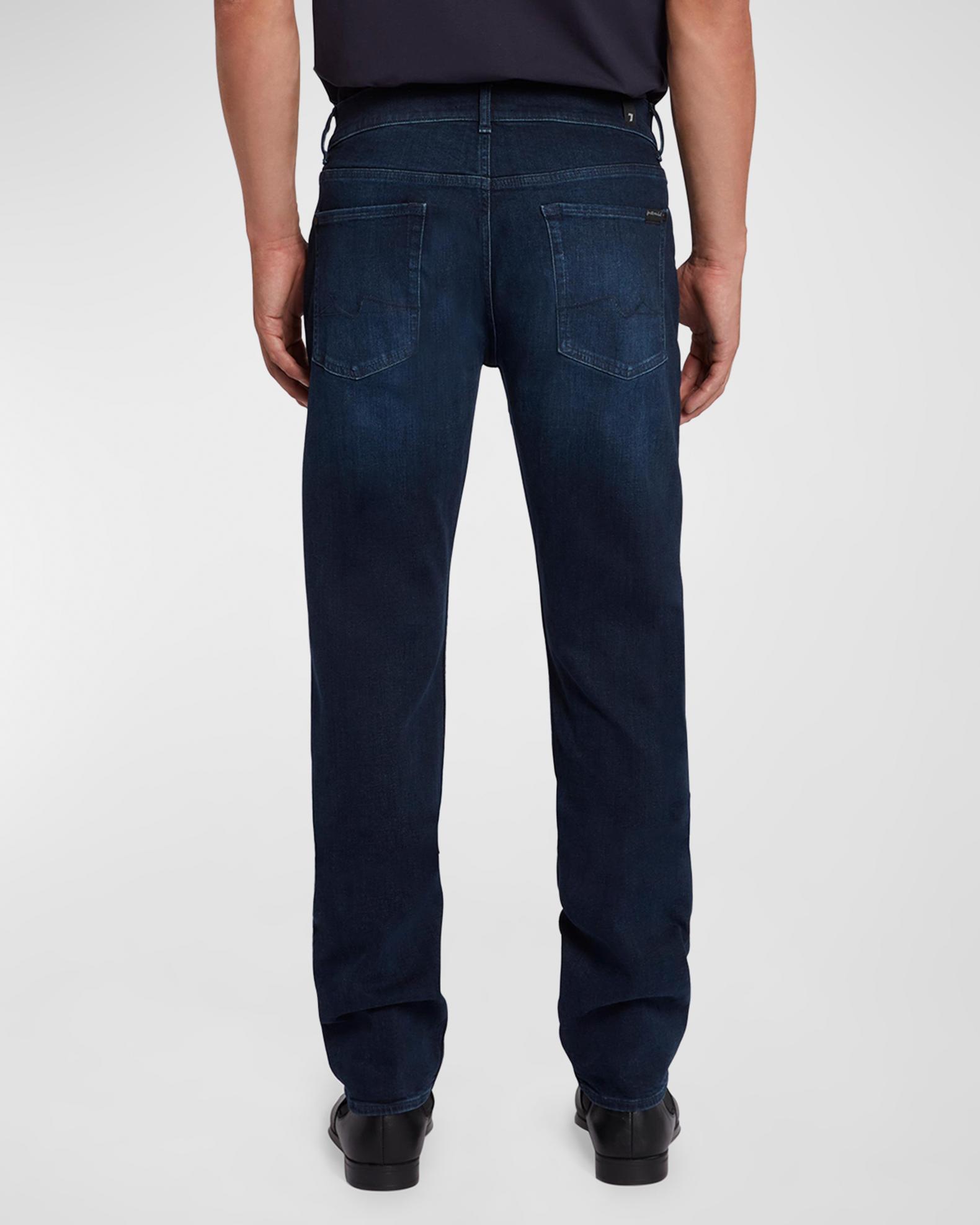 Jean Homme 7 For All Mankind – The Straight Newberry, Coupe Droite, Denim Premium, Lavage Authentique, Style Casual Chic