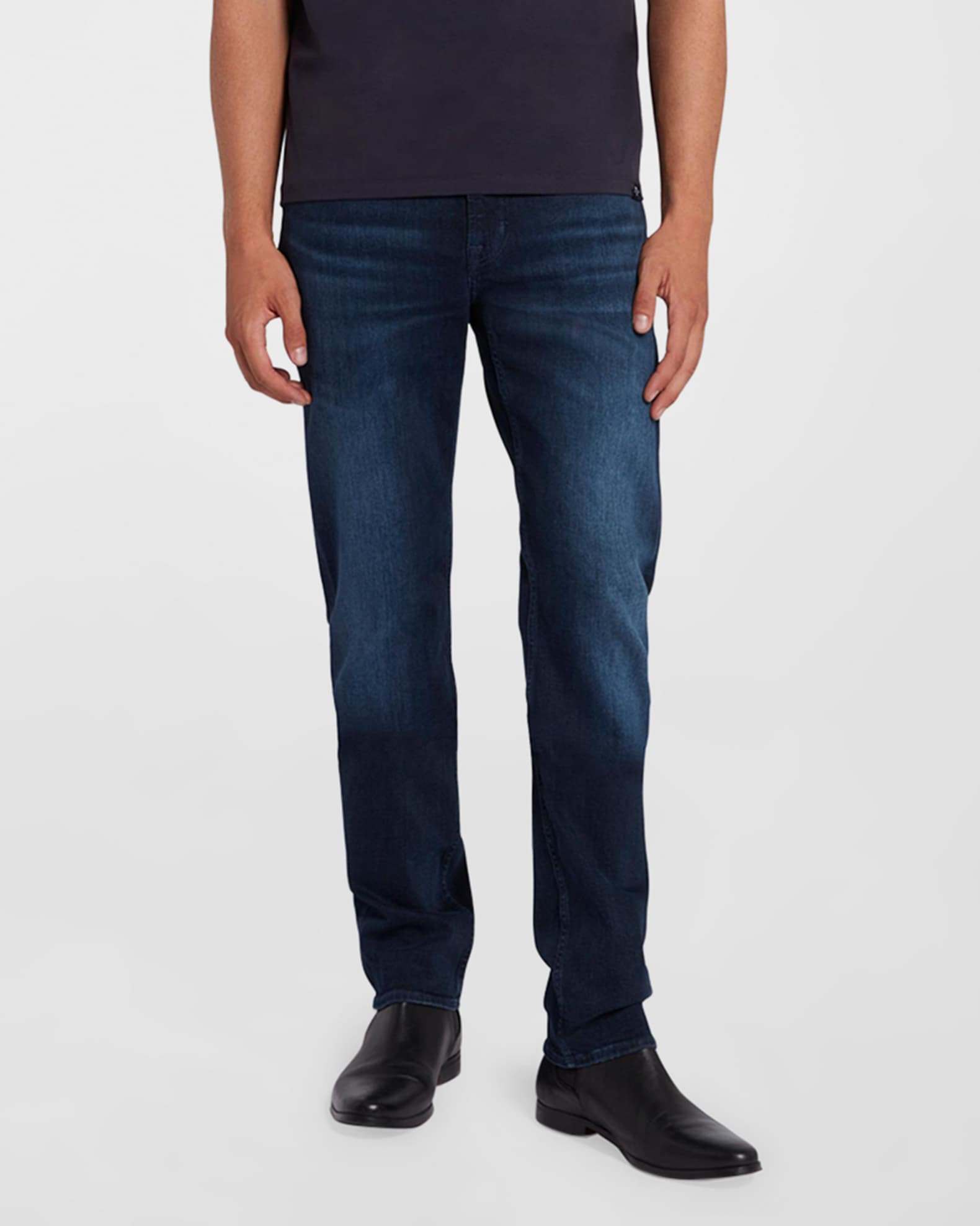 7 for All Mankind The Straight Stretch Jeans Dark Blue