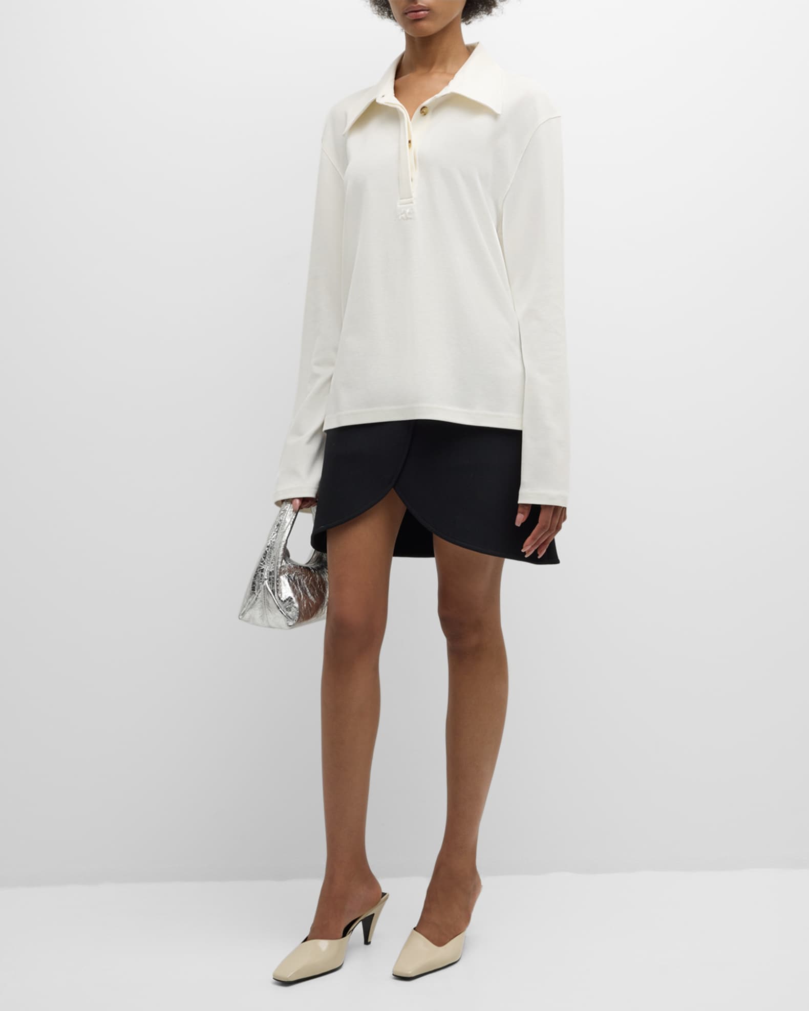 COURREGES - Woman - Black - POLO SHIRT main image 1