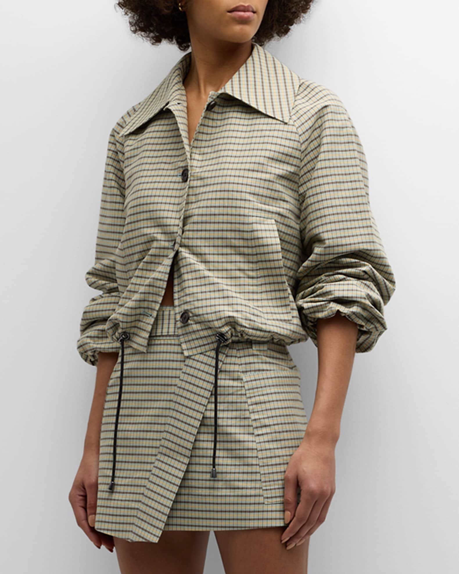 Rails North Mini Check Twill Jacket | Neiman Marcus