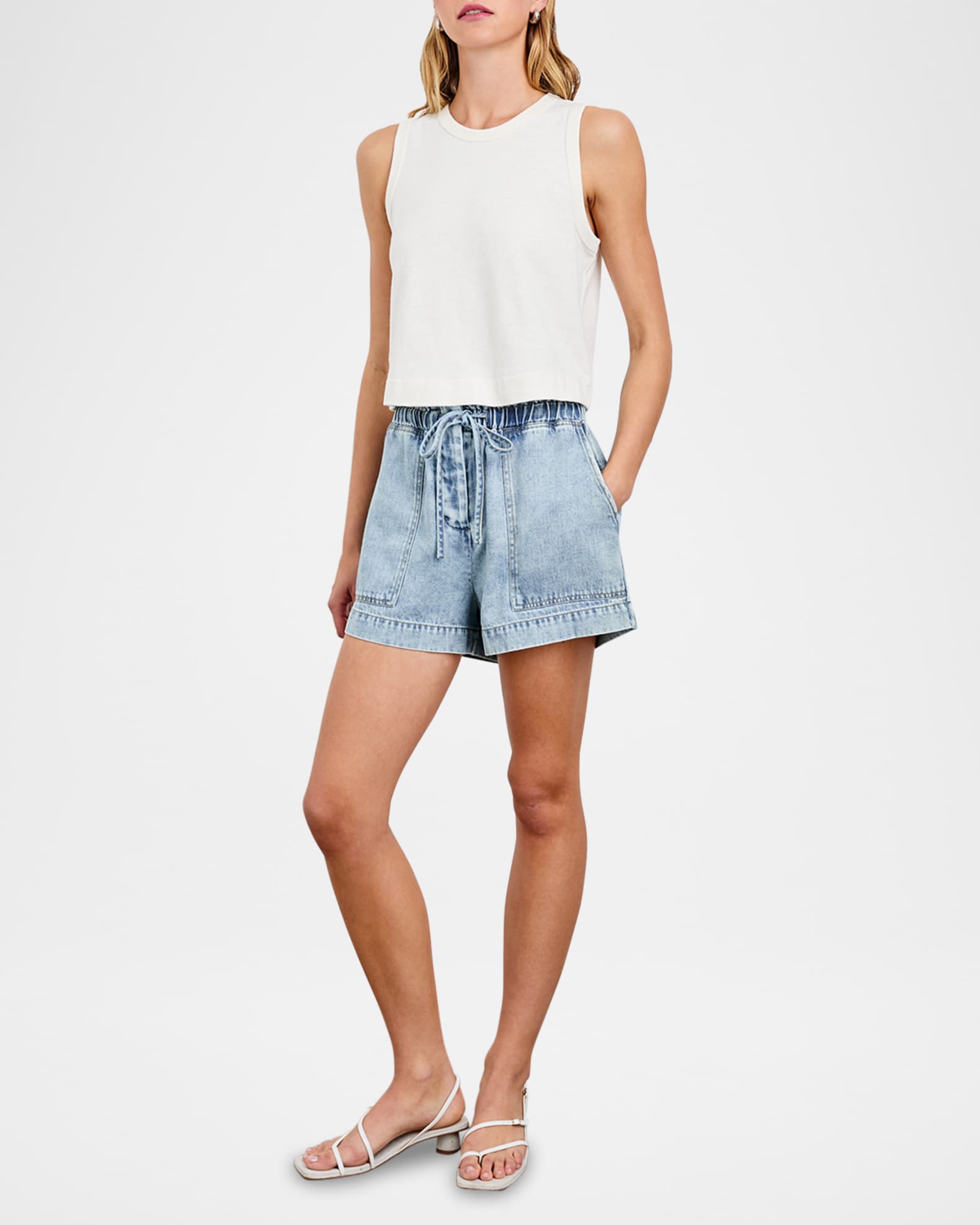 Foster Denim Paperbag Shorts  1