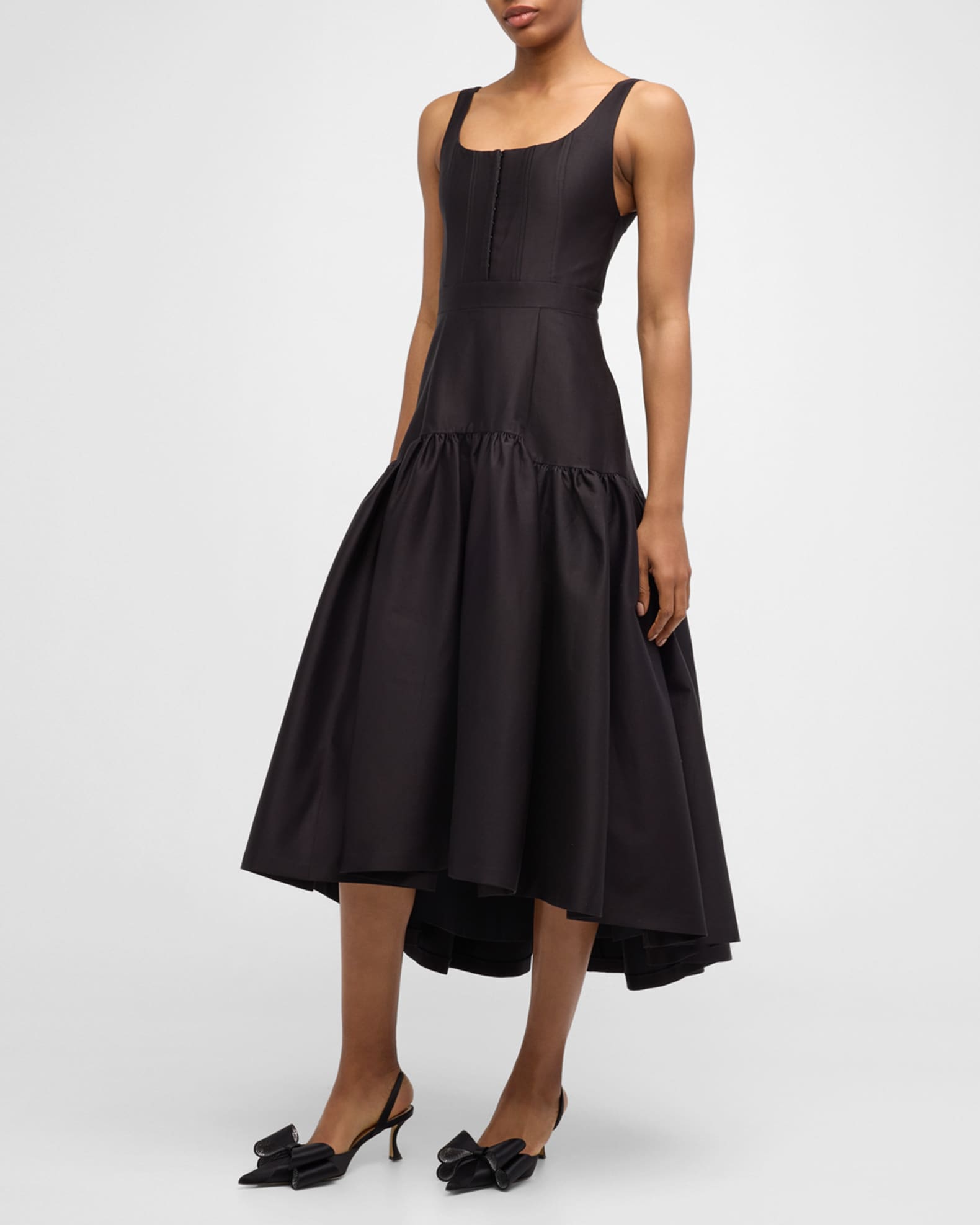 Alice Olivia Diana Sleeveless Structured Midi Dress Neiman Marcus