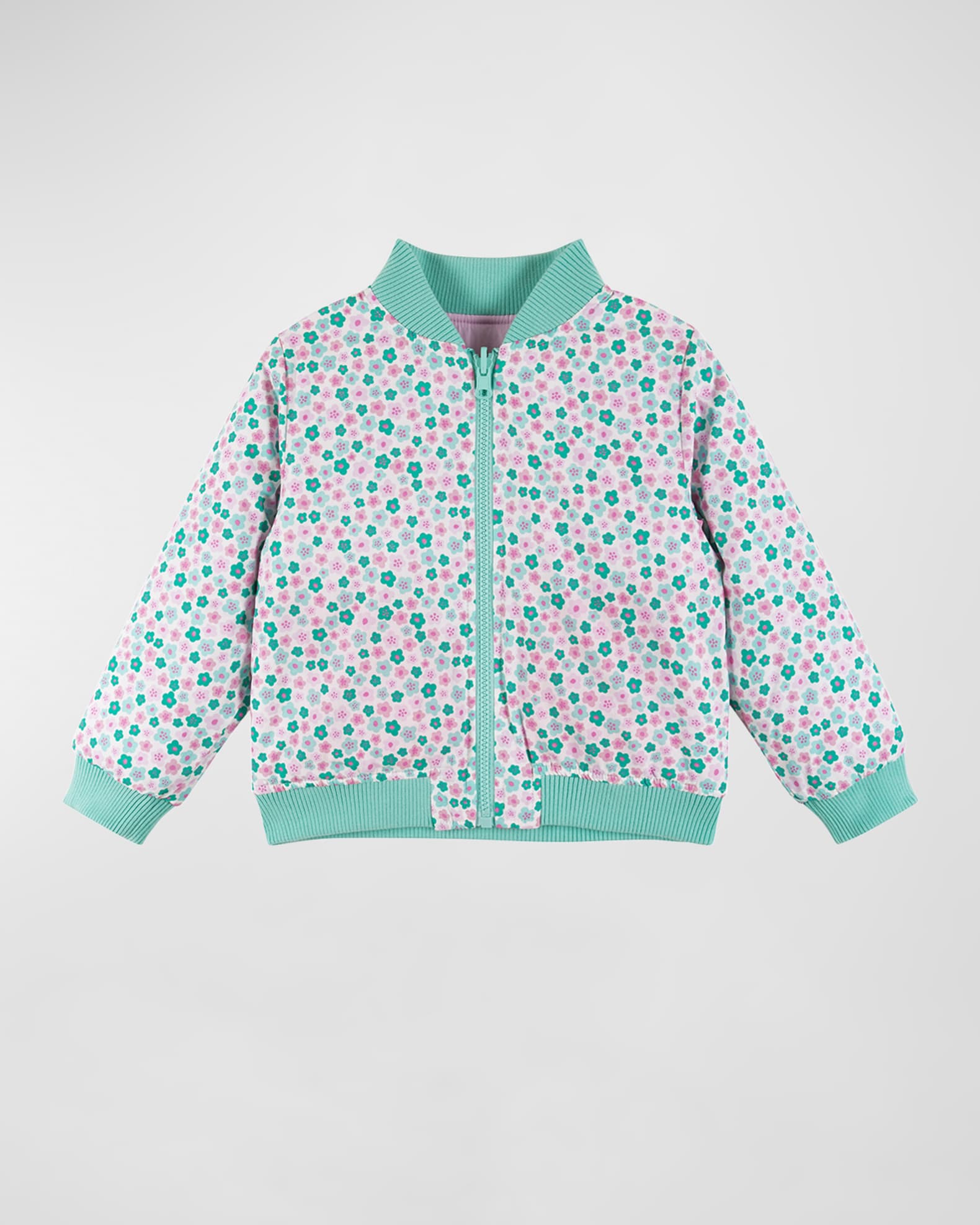 Andy & Evan Girl's Reversible Cotton Bomber Jacket, Size 2T-6X