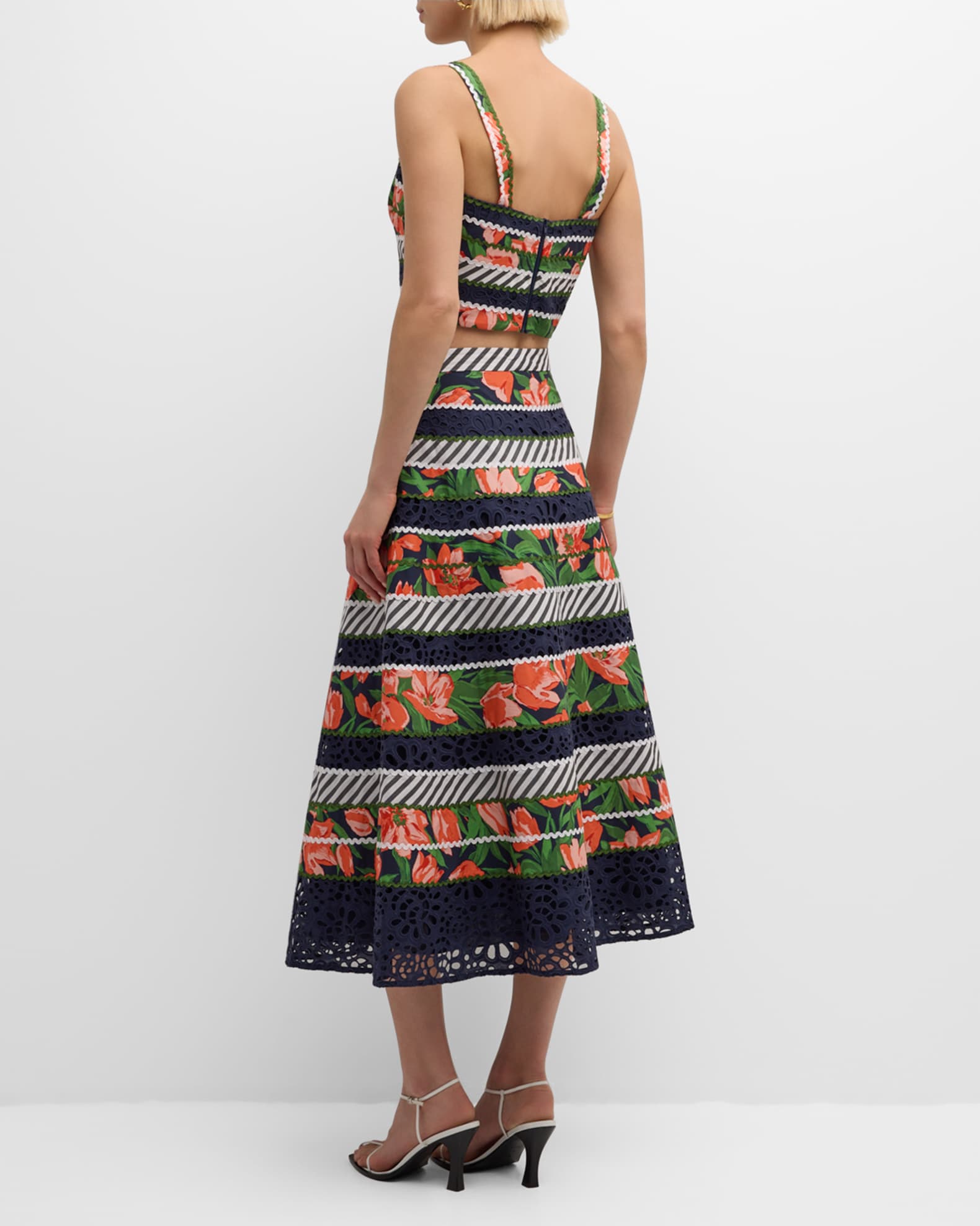 Ric Rac Detail Floral Top
