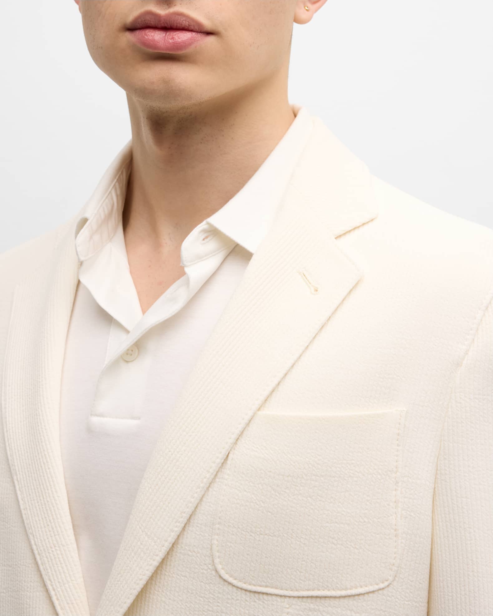 【GIORGIO ARMANI】オットマンジャケット　新品タグ付き Giorgio Armani Men's Seersucker Suit Separate Jacket | Neiman Marcus