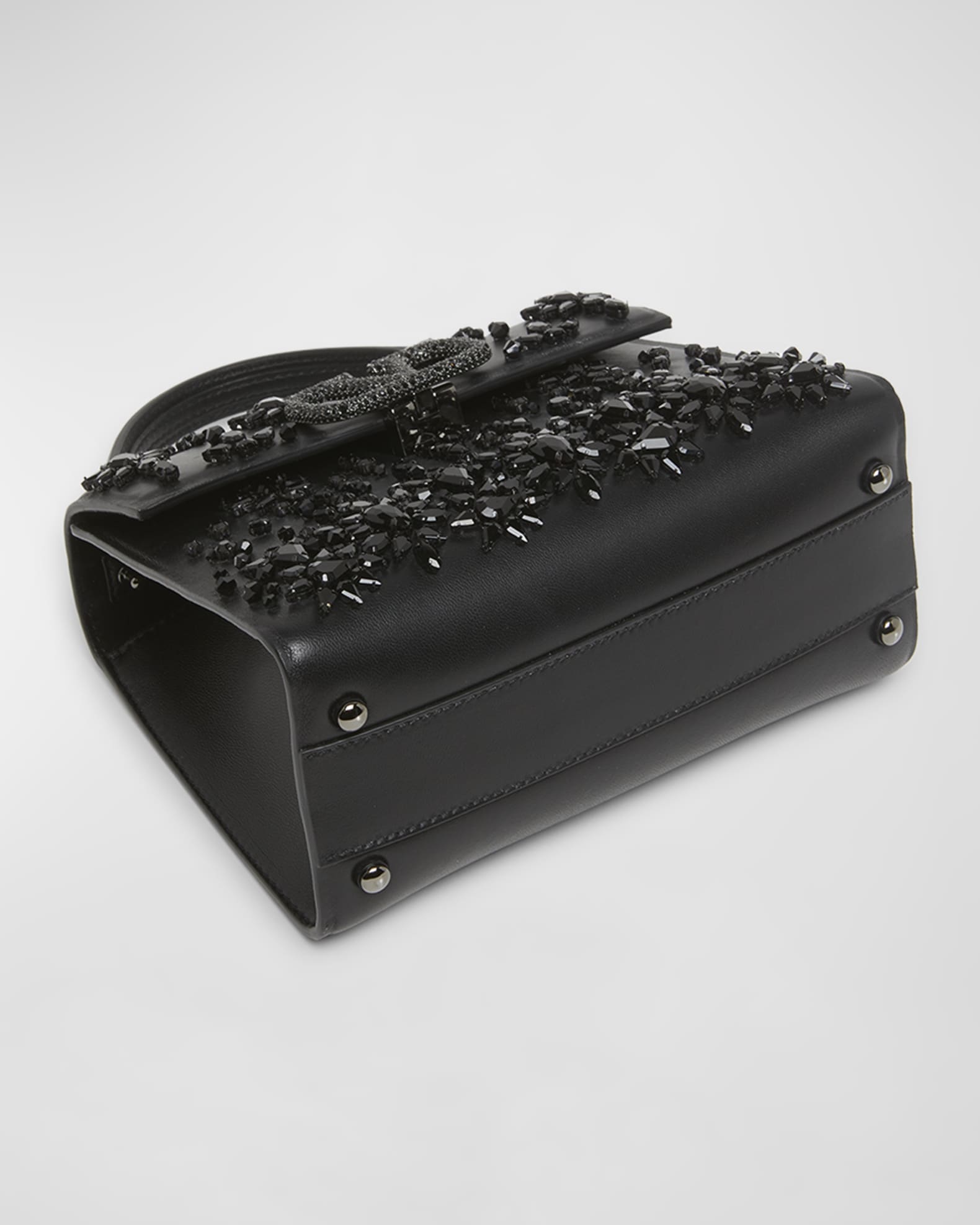 Valentino Garavani Vsling Mini Rhinestone Top-Handle Bag