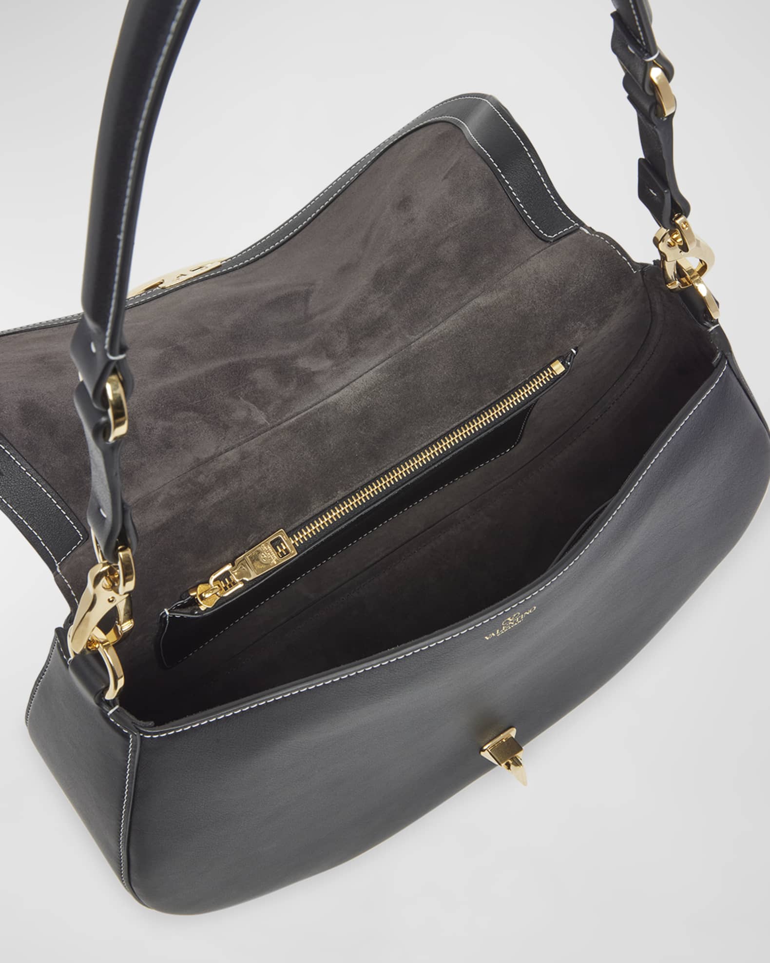 Valentino Garavani VLOGO Flap Leather Shoulder Bag Neiman Marcus