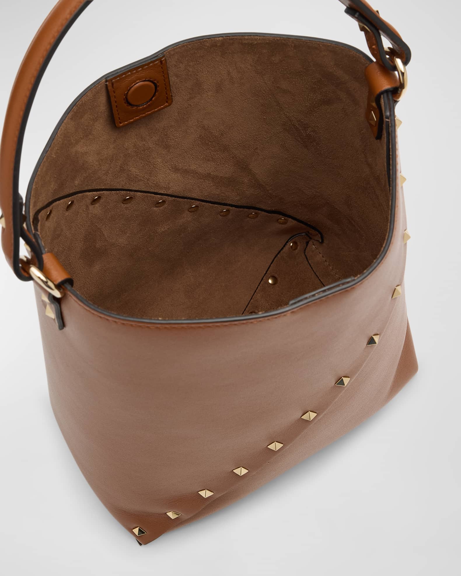 Valentino garavani small rockstud leather bucket bag new arrivals