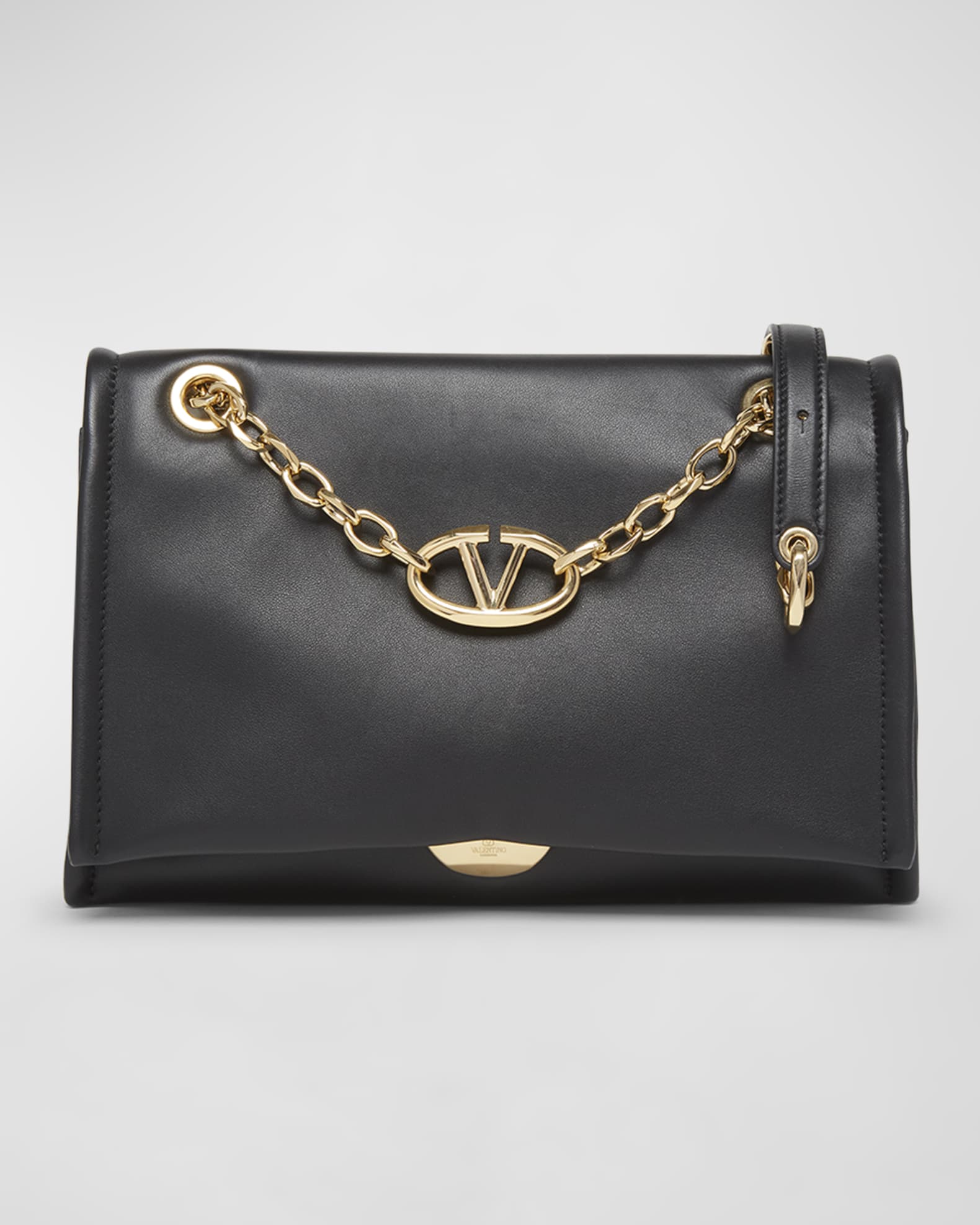 Valentino Garavani VLOGO Flap Leather Chain Shoulder Bag Neiman Marcus