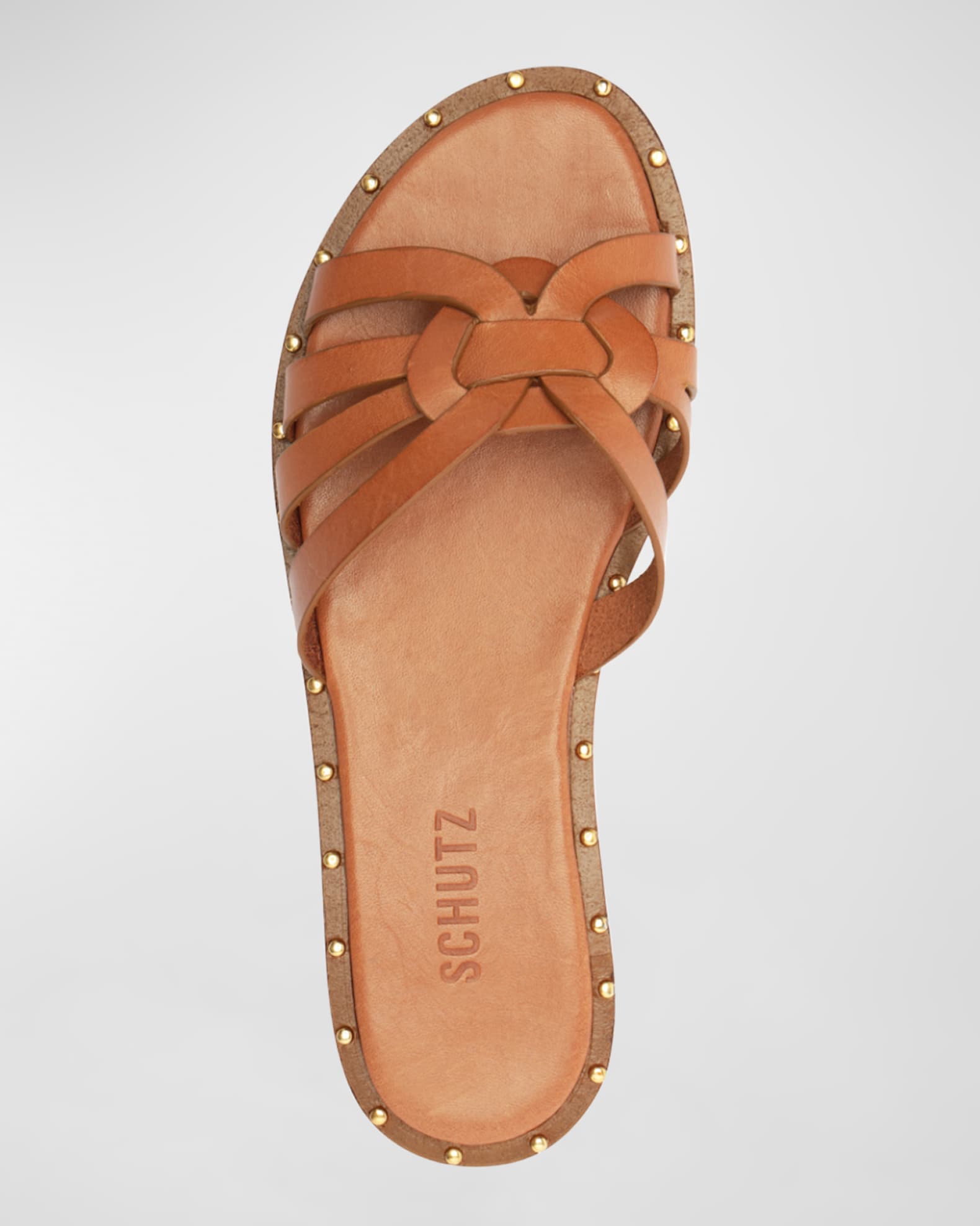 Schutz Women s Phoenix Flat Sandals Brown Size 5.5