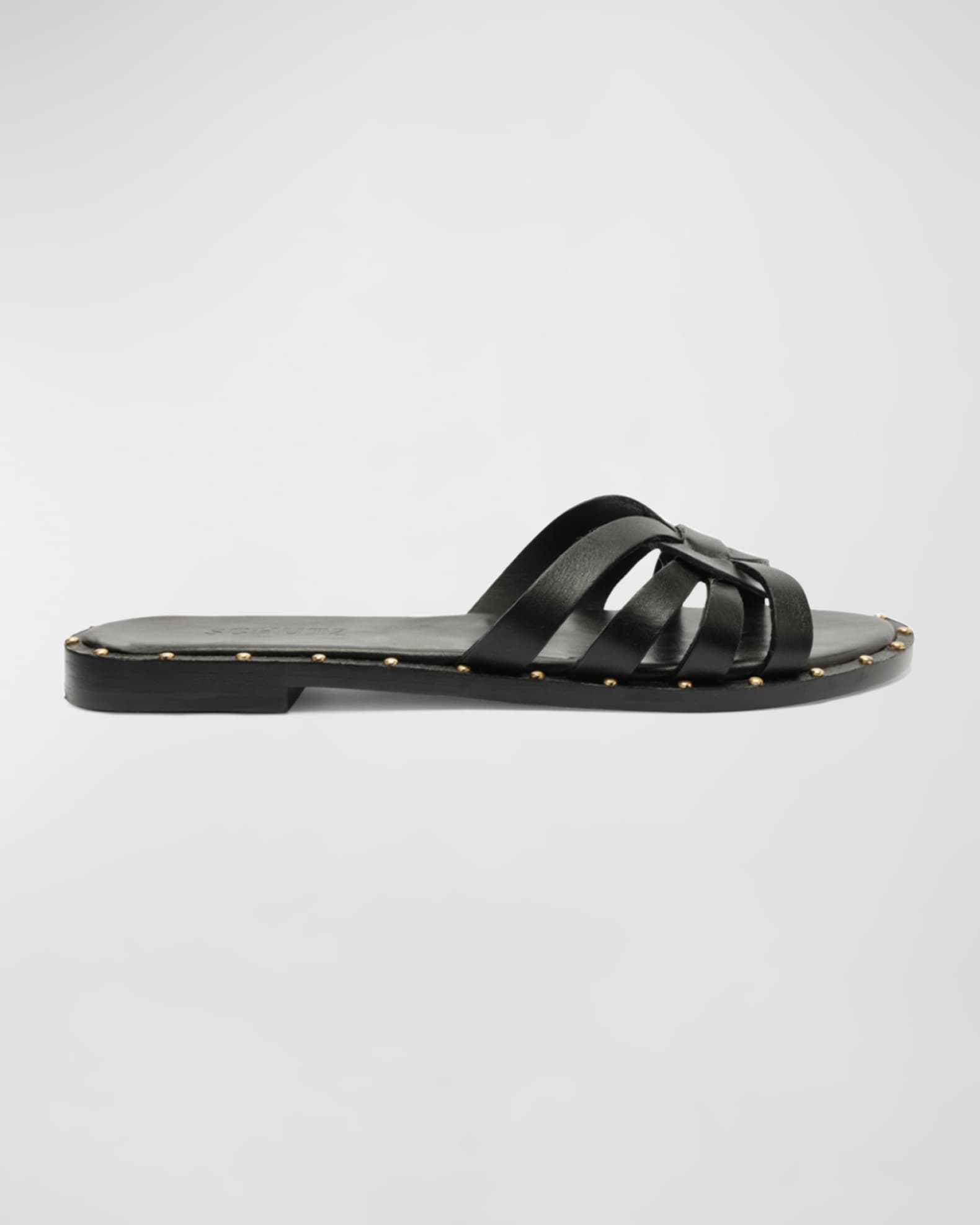 Phoenix Studded Leather Flat Sandals
