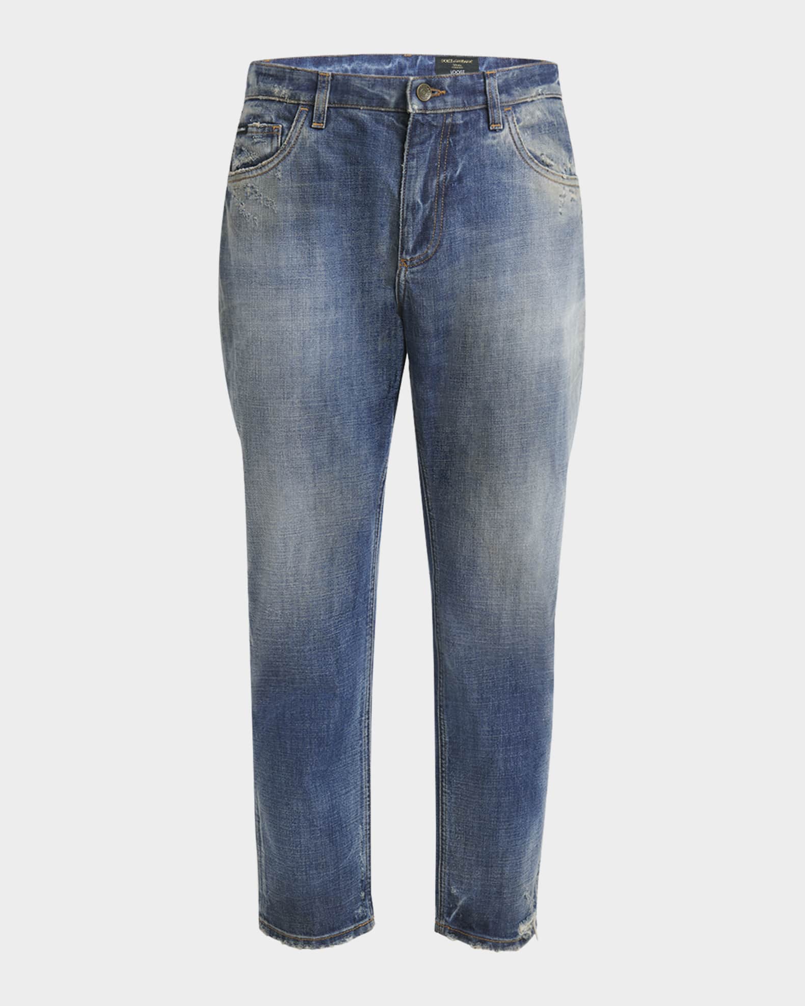 Men's Distressed Denim Jeans 0