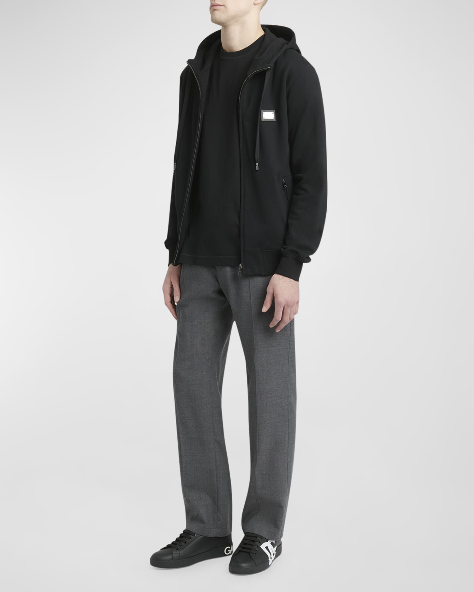 【着後レビューで 送料無料】 Hoodie Zip Plaque Logo Men's Dolce&Gabbana | Marcus Neiman トップス