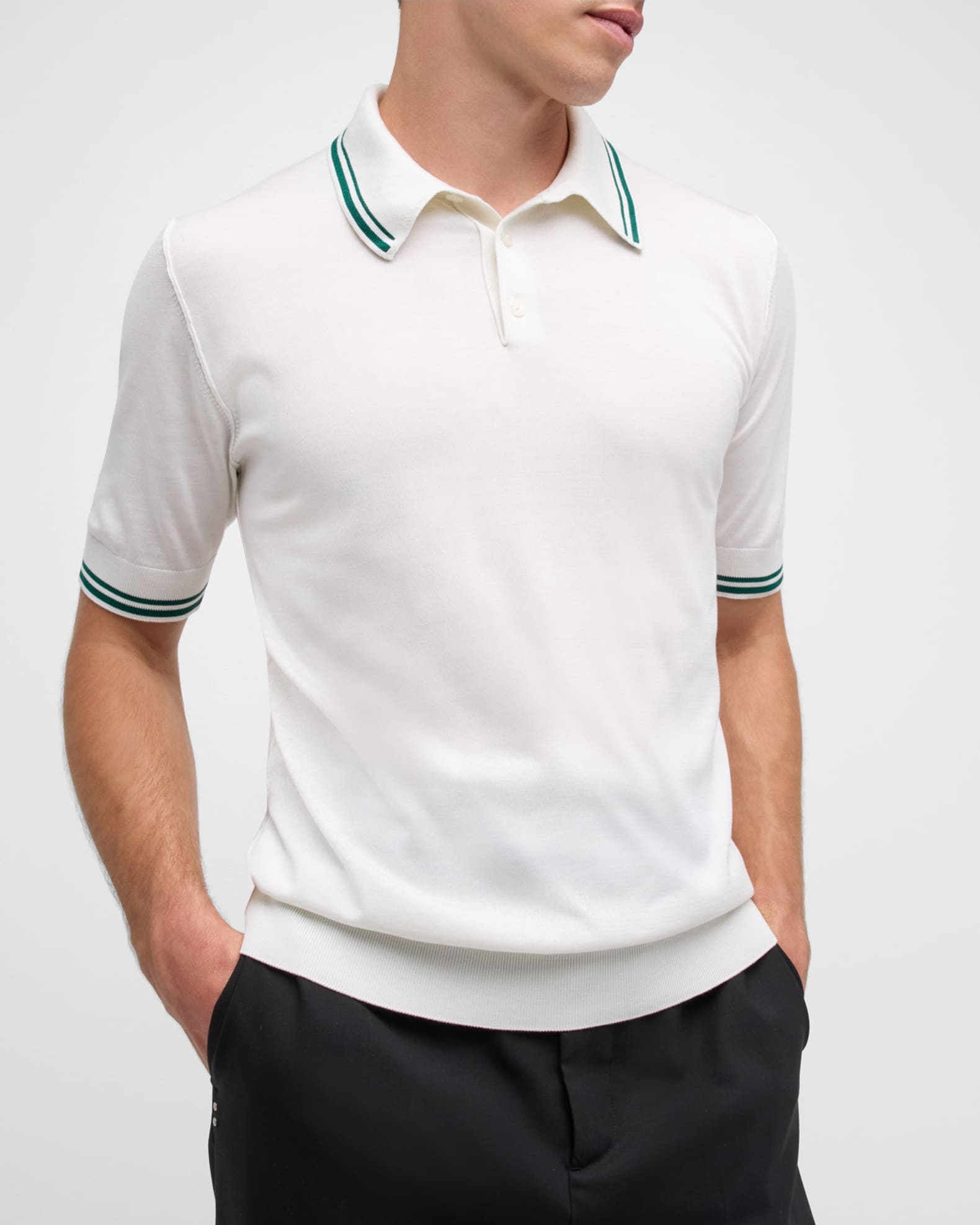 TGM LOGO FLEX POLO SHIRTS WHITE TGS-MPL64 – TANGRAM