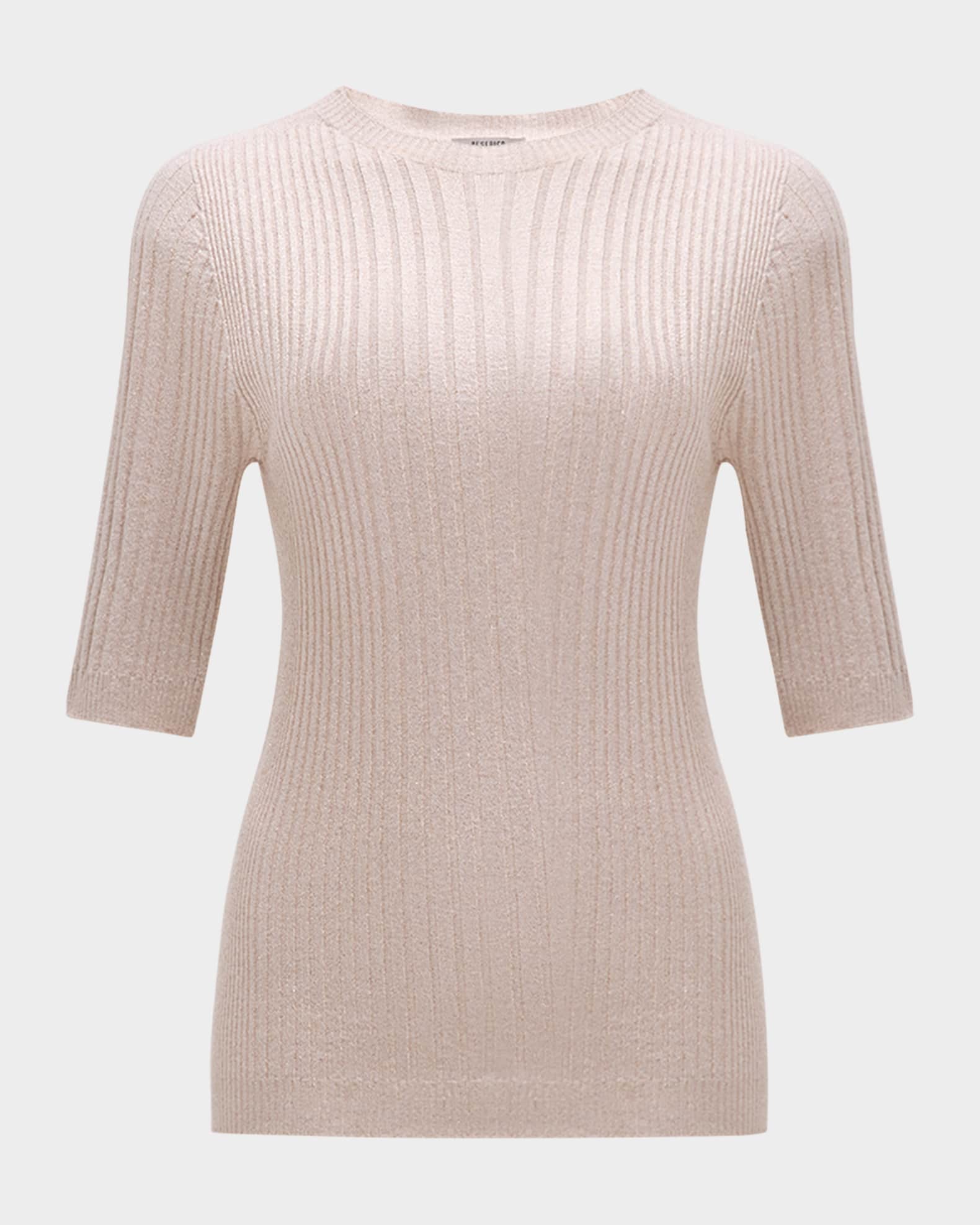Peserico Ribbed Crewneck Tricot Sweater