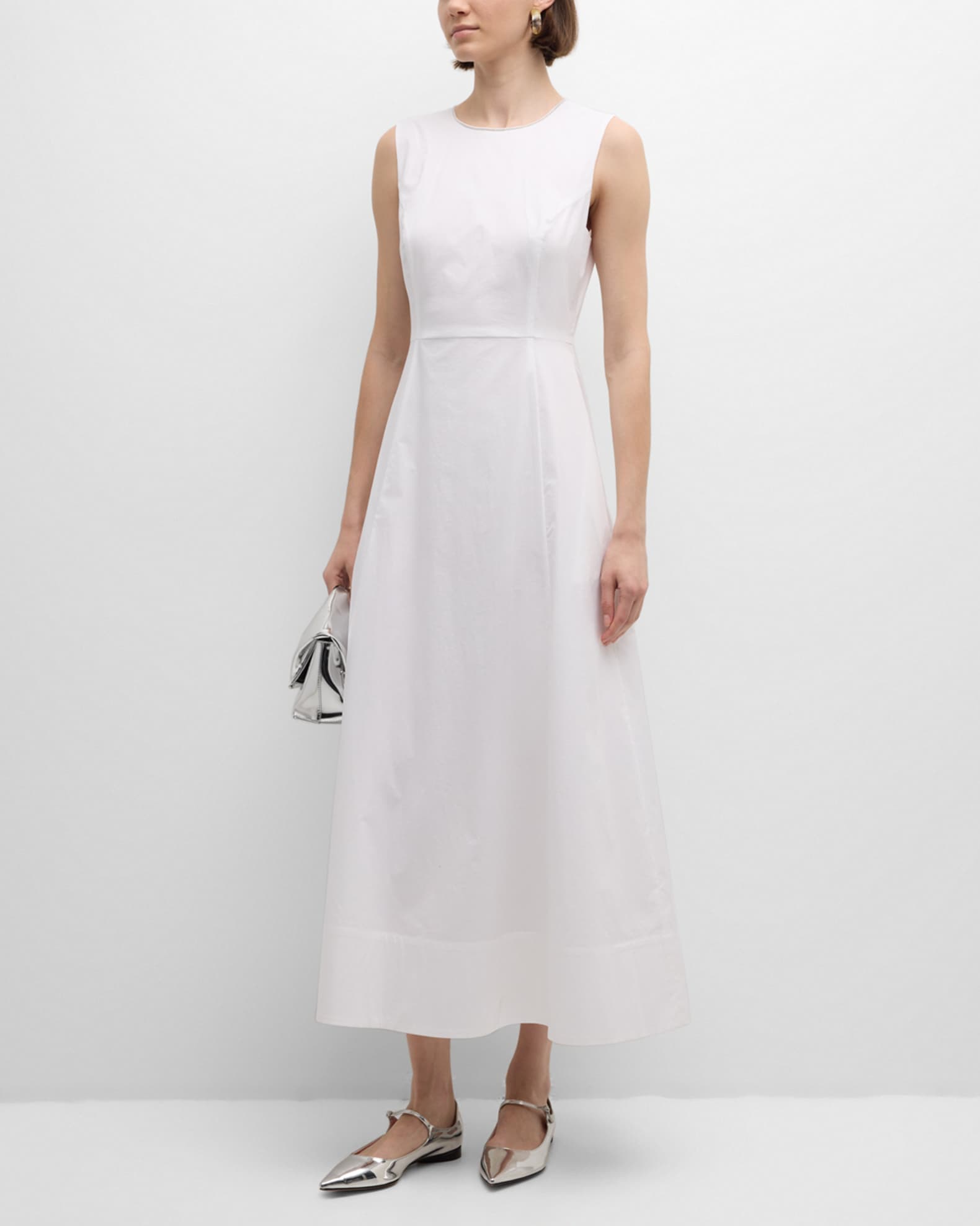 Peserico Women s Sleeveless Chain Trim Maxi Dress