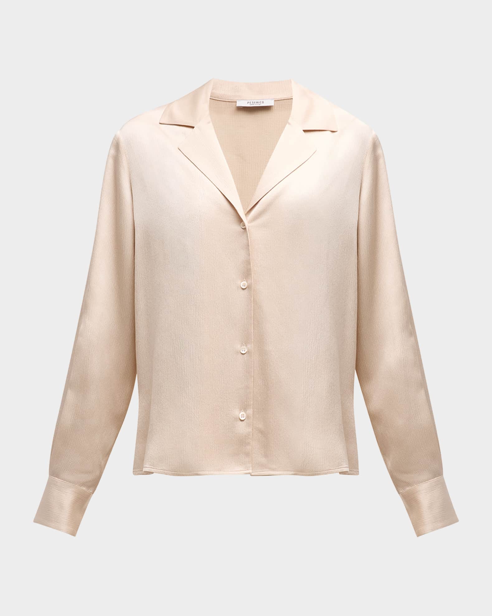 Peserico Crinkled Button-Down Shirt