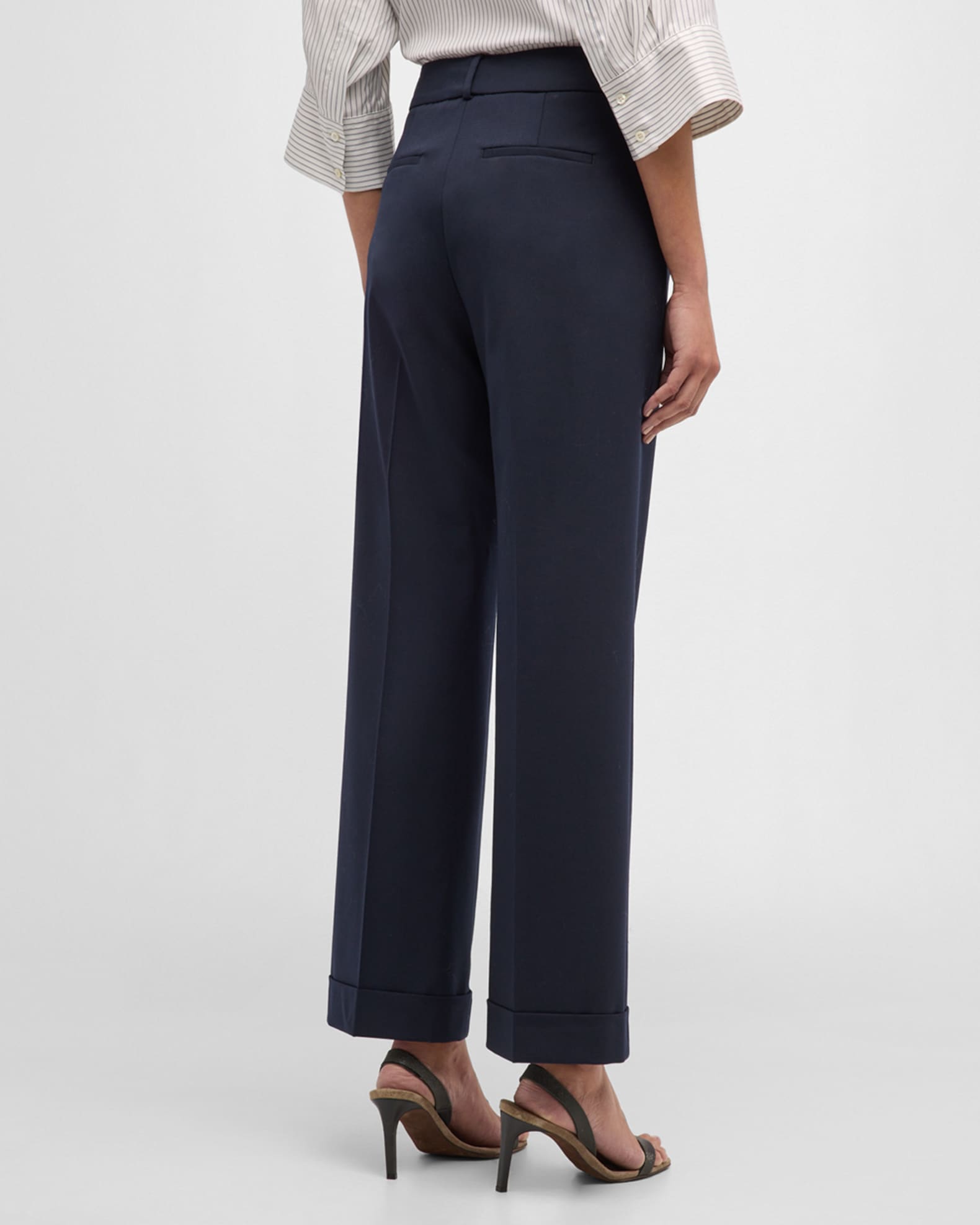 Peserico Navy Blue Cotton Straight-Leg Jeans main image 1