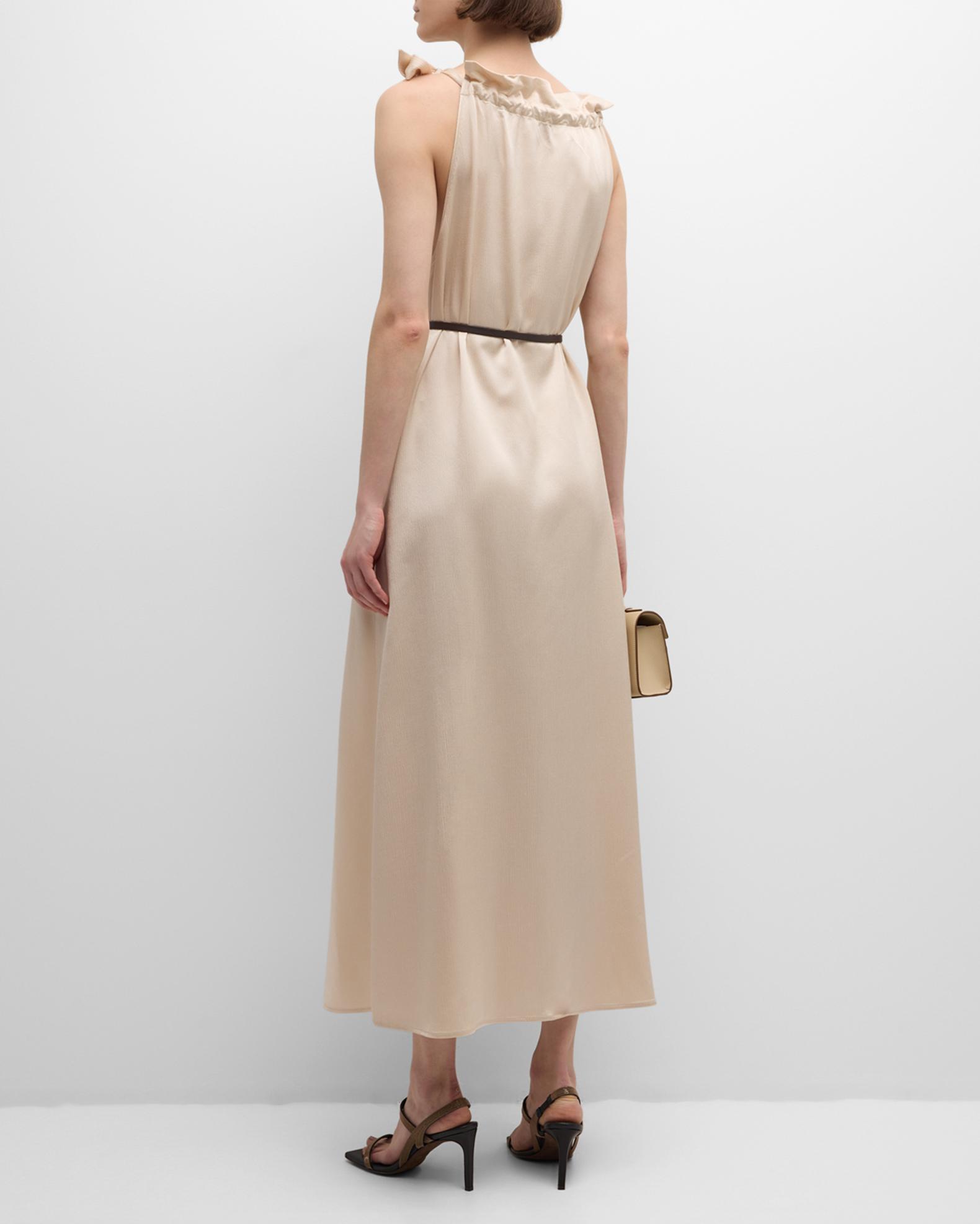 Seersucker Ruffle Sleeve Dress main image 1