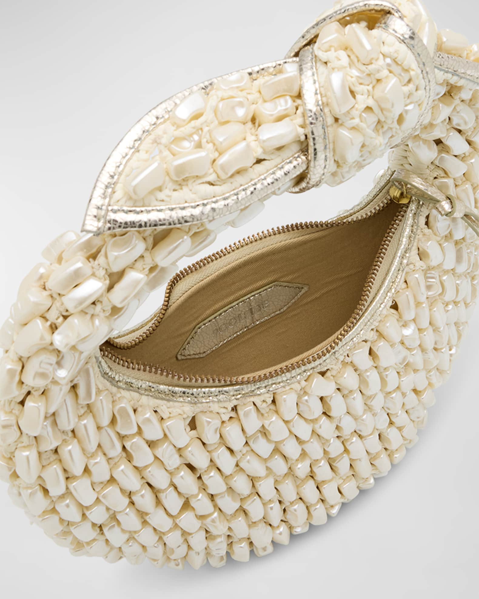 POOLSIDE The Josie Pearly Knot Top-Handle Bag | Neiman Marcus