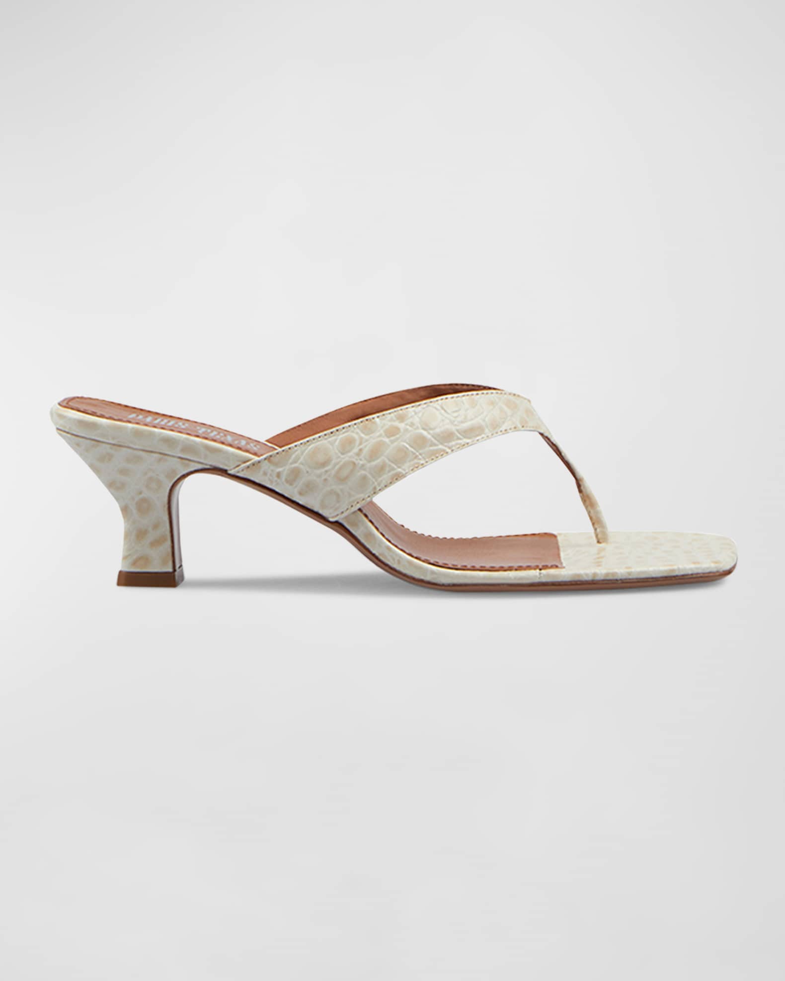 Paris Texas Portofino Croco Thong Mule Sandals
