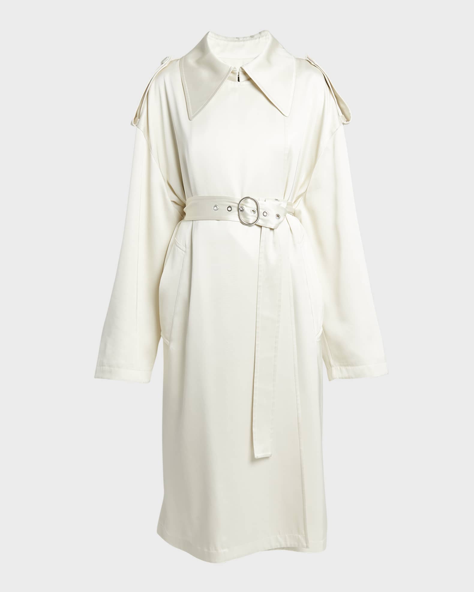 GenesinlifeShops KR - jil sander black belted trench coat - Cream